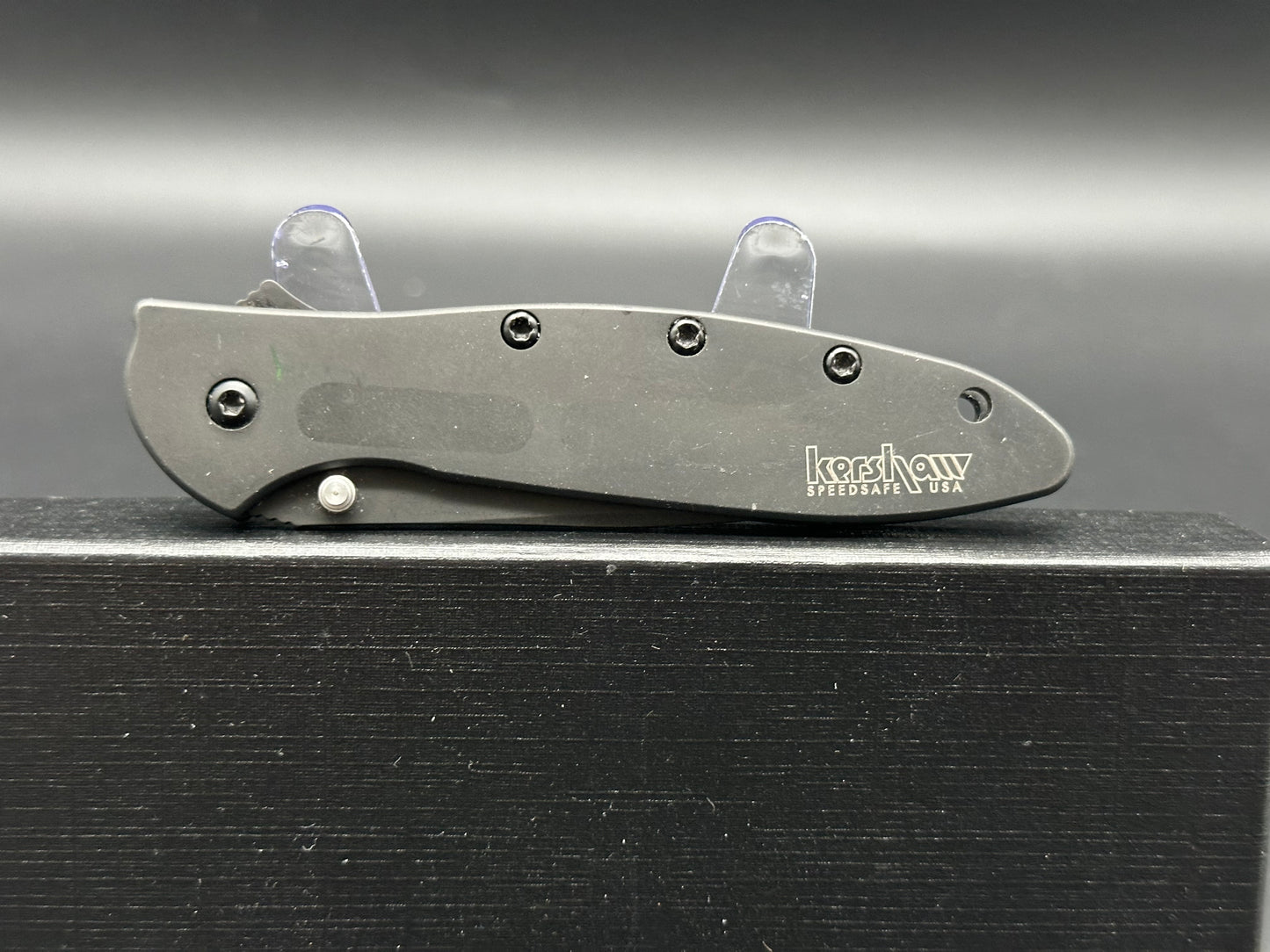 Kershaw Leek Black Aluminum Liner Lock (3" 14C28N Black blade)