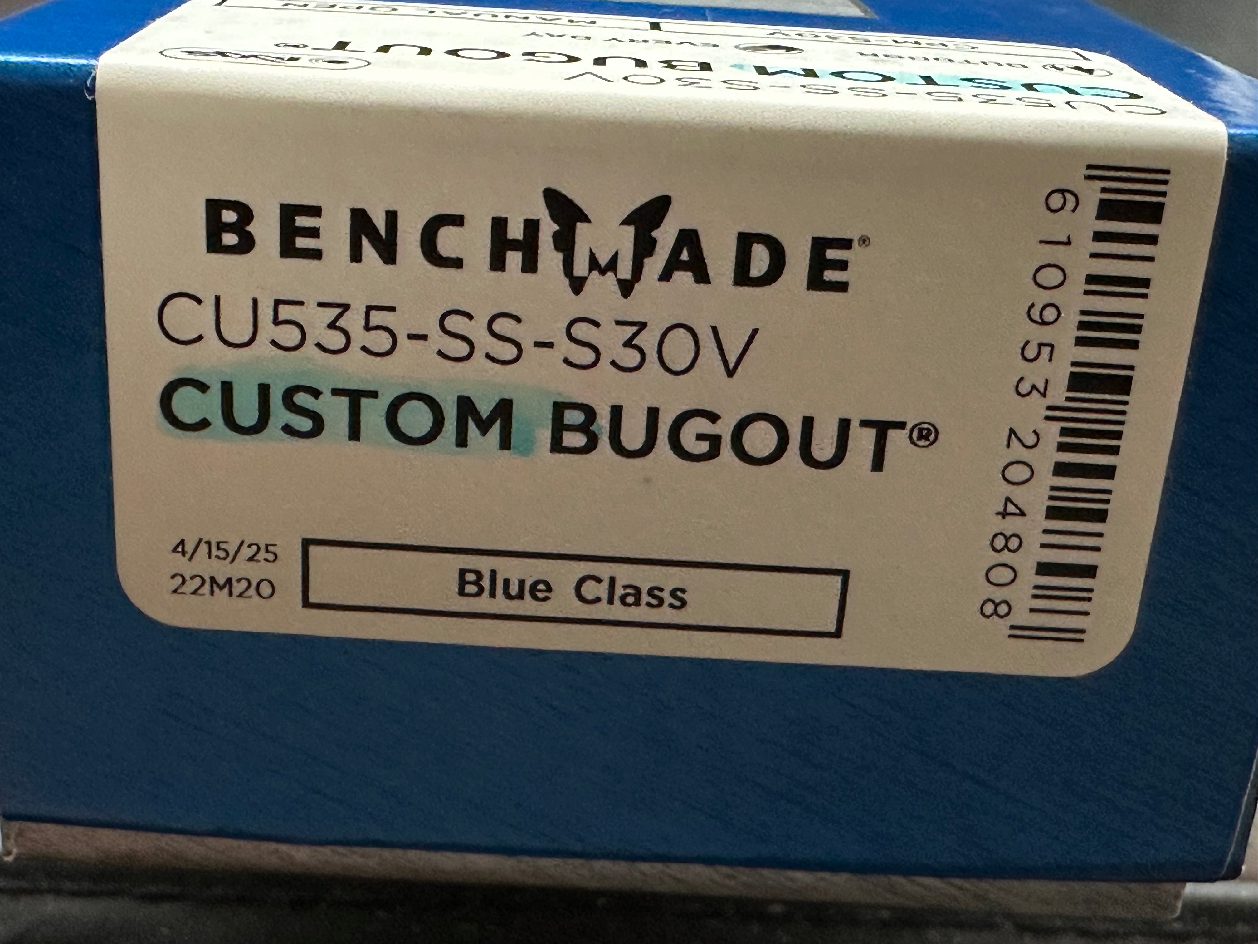 Benchmade Bugout-Custom, 3.24" CPM S30V Stonewash Blade with Orange Grivory Scales