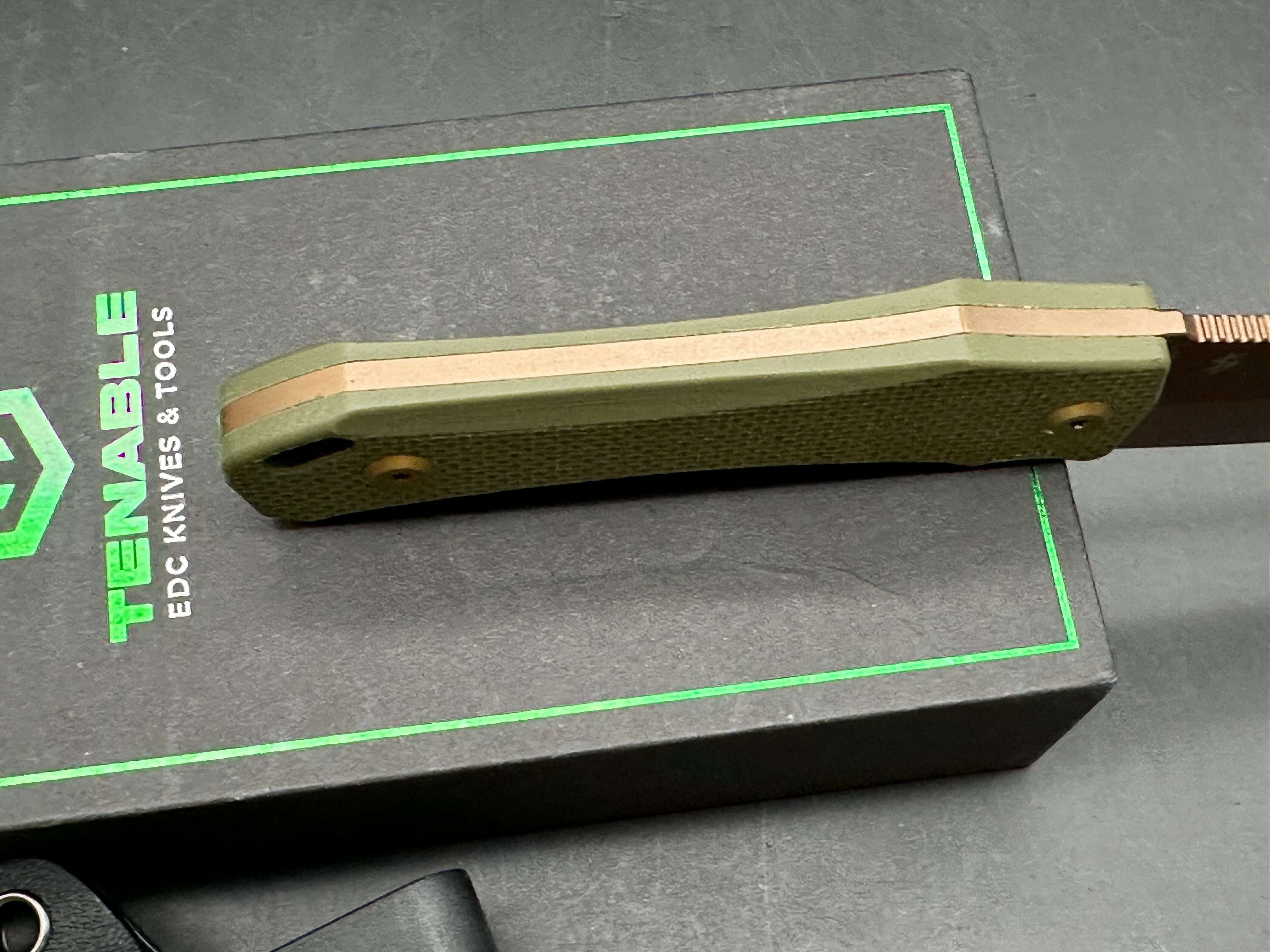 Tenable 1058A3 Loki Fixed Blade Knife Olive G10