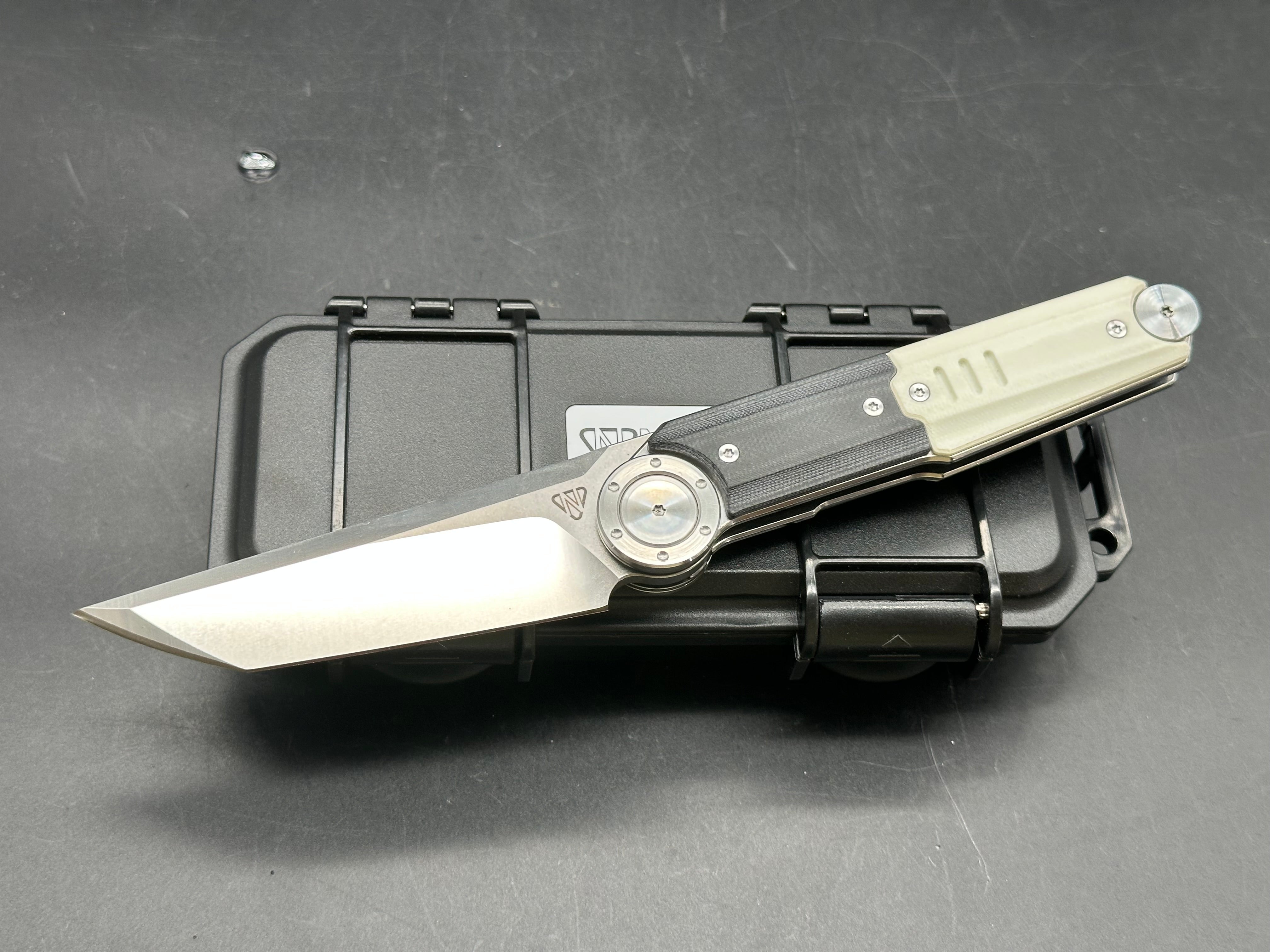 NOC Knives DG23 440 steel folding front flipper tanto