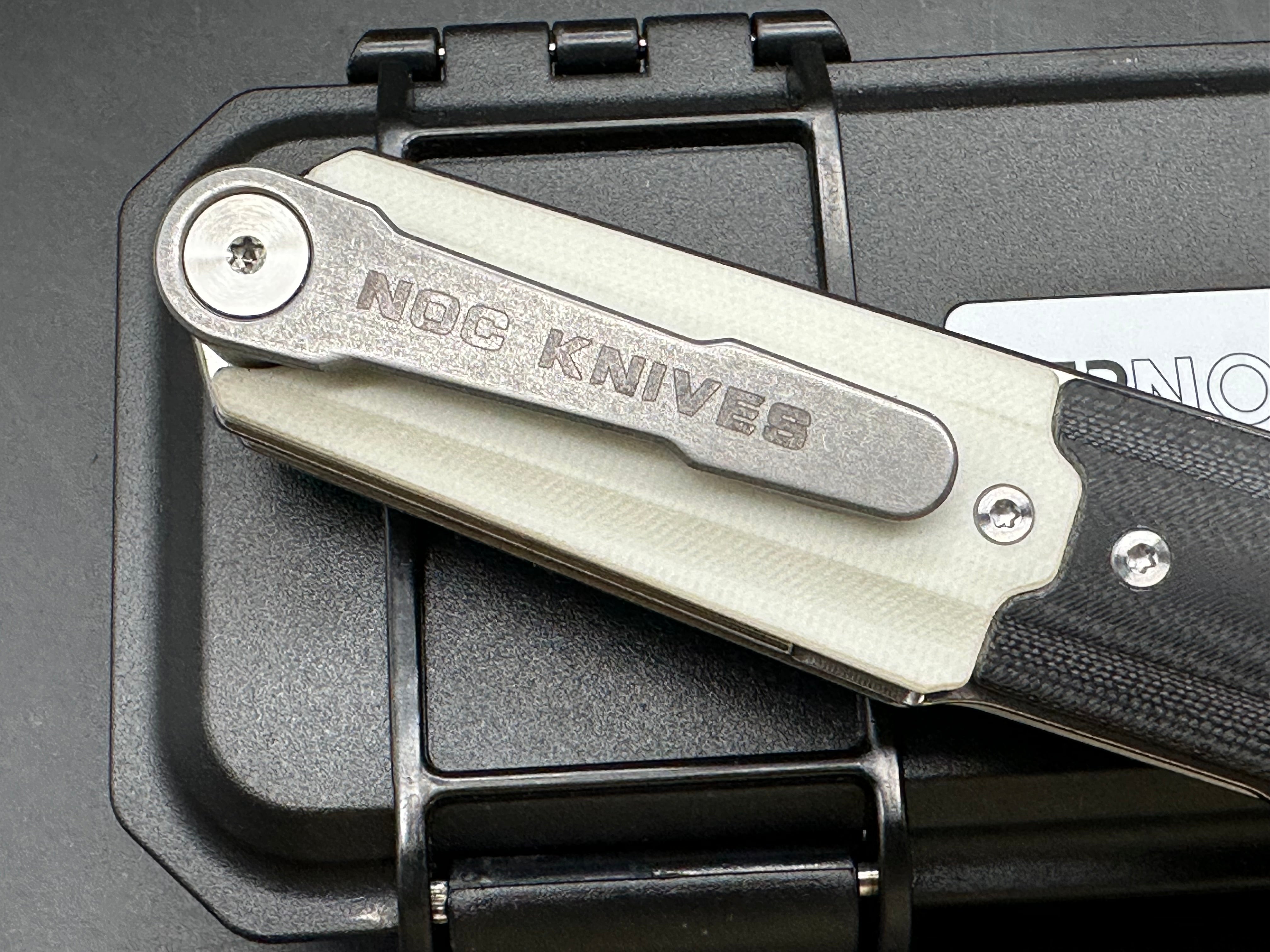 NOC Knives DG23 440 steel folding front flipper tanto