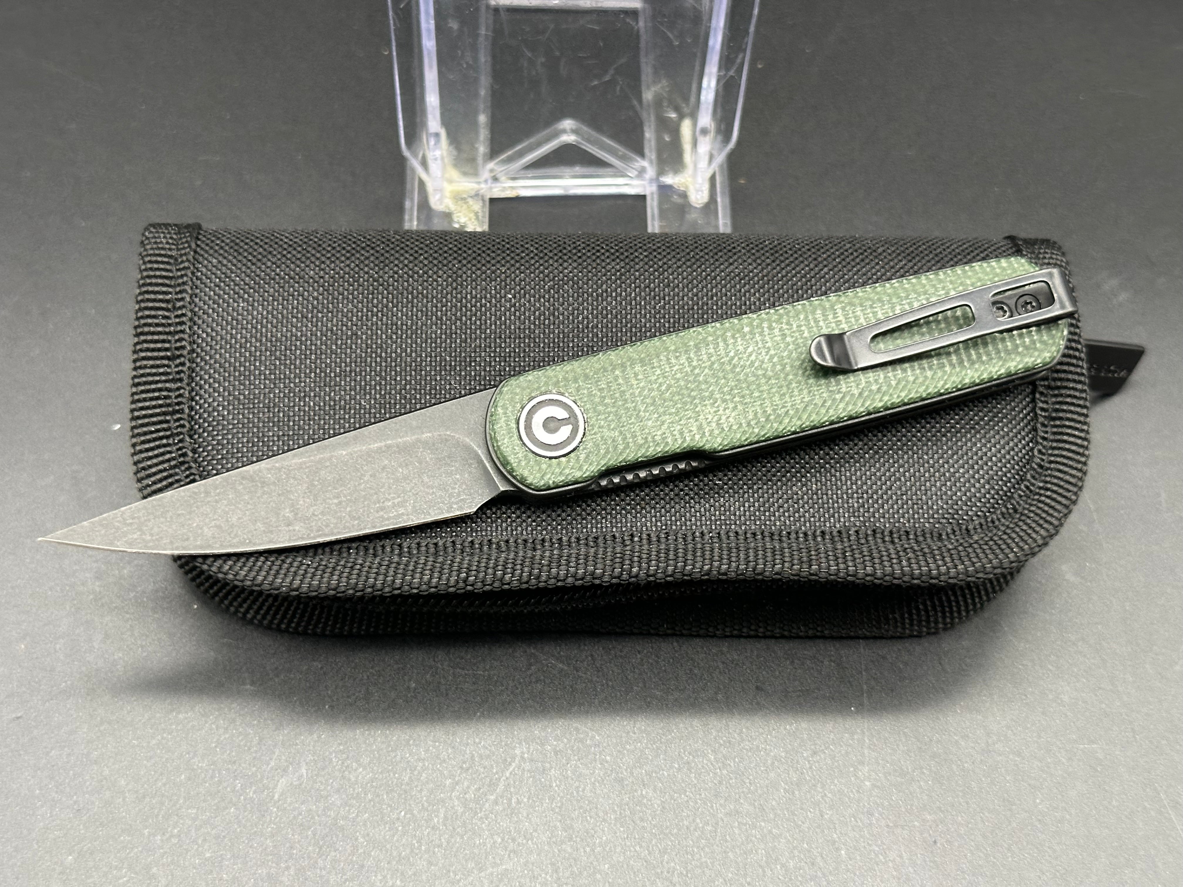 CIVIVI Lumi Top Flipper Dark Green Micarta C20024-1 (2.56" 14C28N black blade)