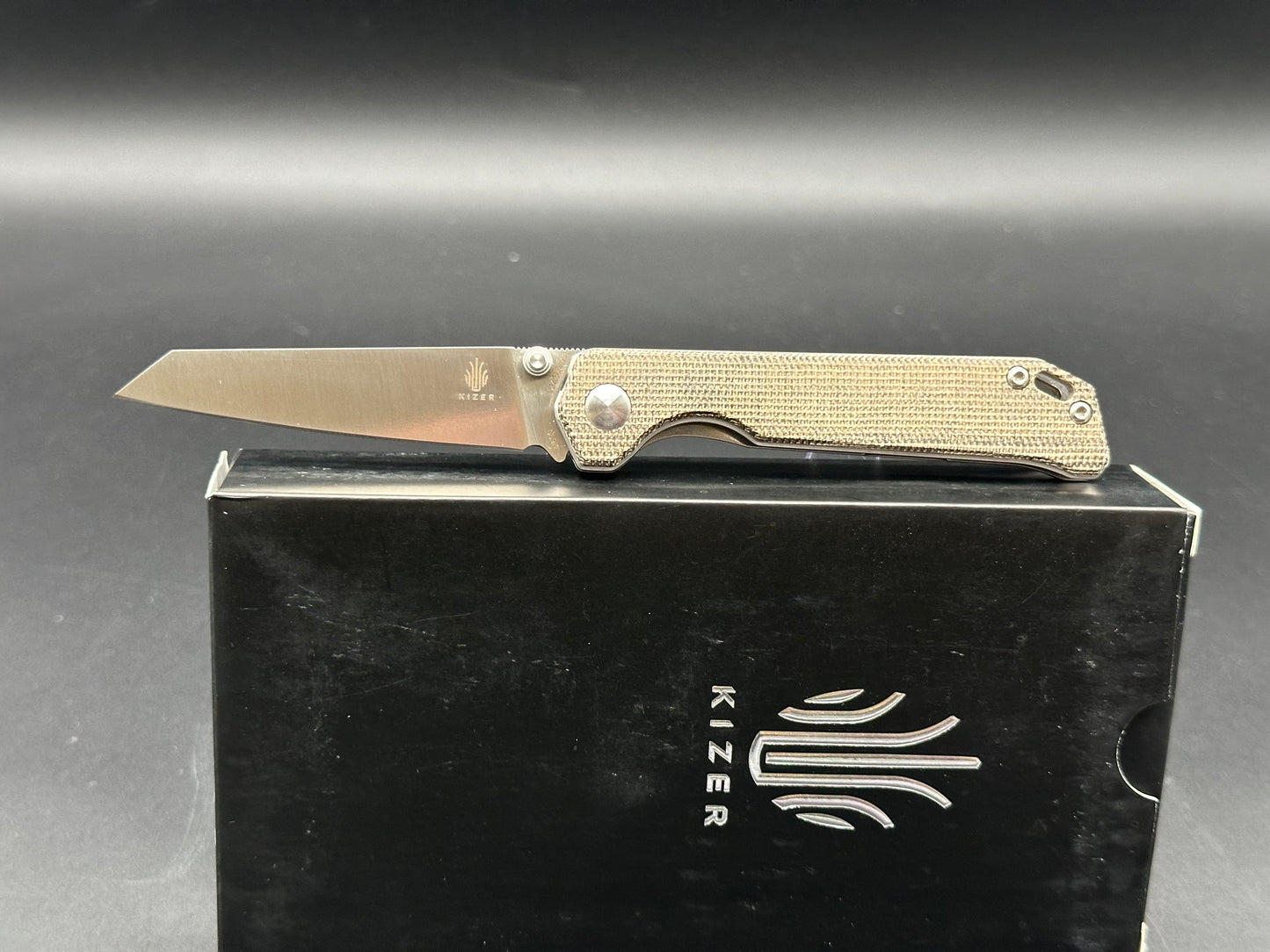 Kizer Mini Begleiter Green micarta N690 Blade