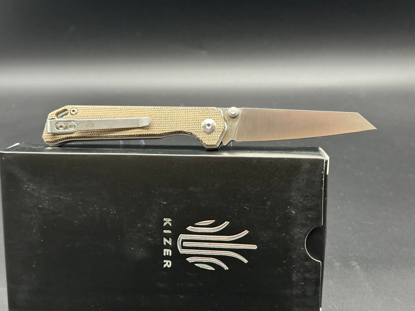 Kizer Mini Begleiter Green micarta N690 Blade