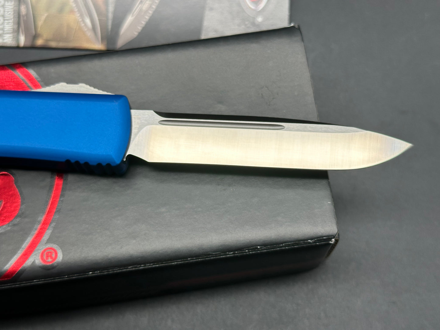 Microtech Ultratech S/E OTF Automatic Knife Blue (3.4" Stonewash) 121-10BL