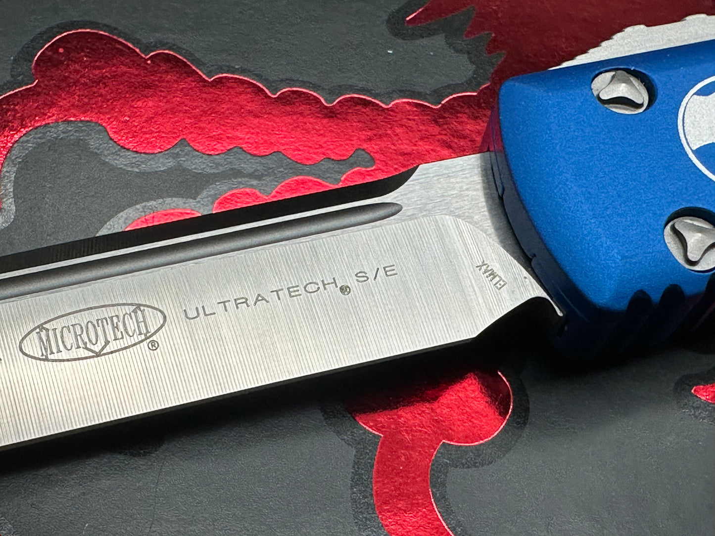 Microtech Ultratech S/E OTF Automatic Knife Blue (3.4" Stonewash) 121-10BL