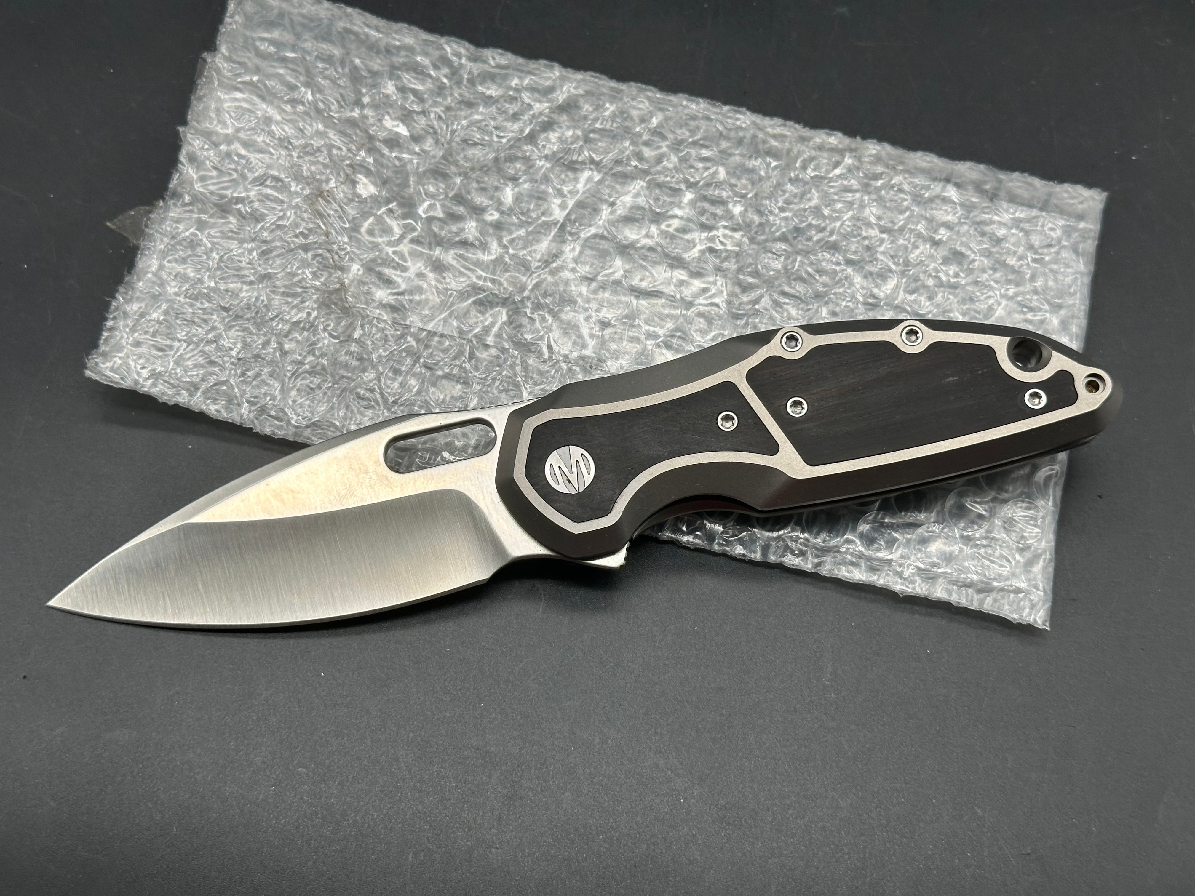 Molsect Mantle Prototype titanium handle w/black inlays S35VN blade