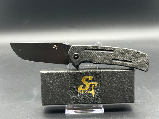 Sitivien ST133 Folding Knife,D2 Blade,Micarta Handle