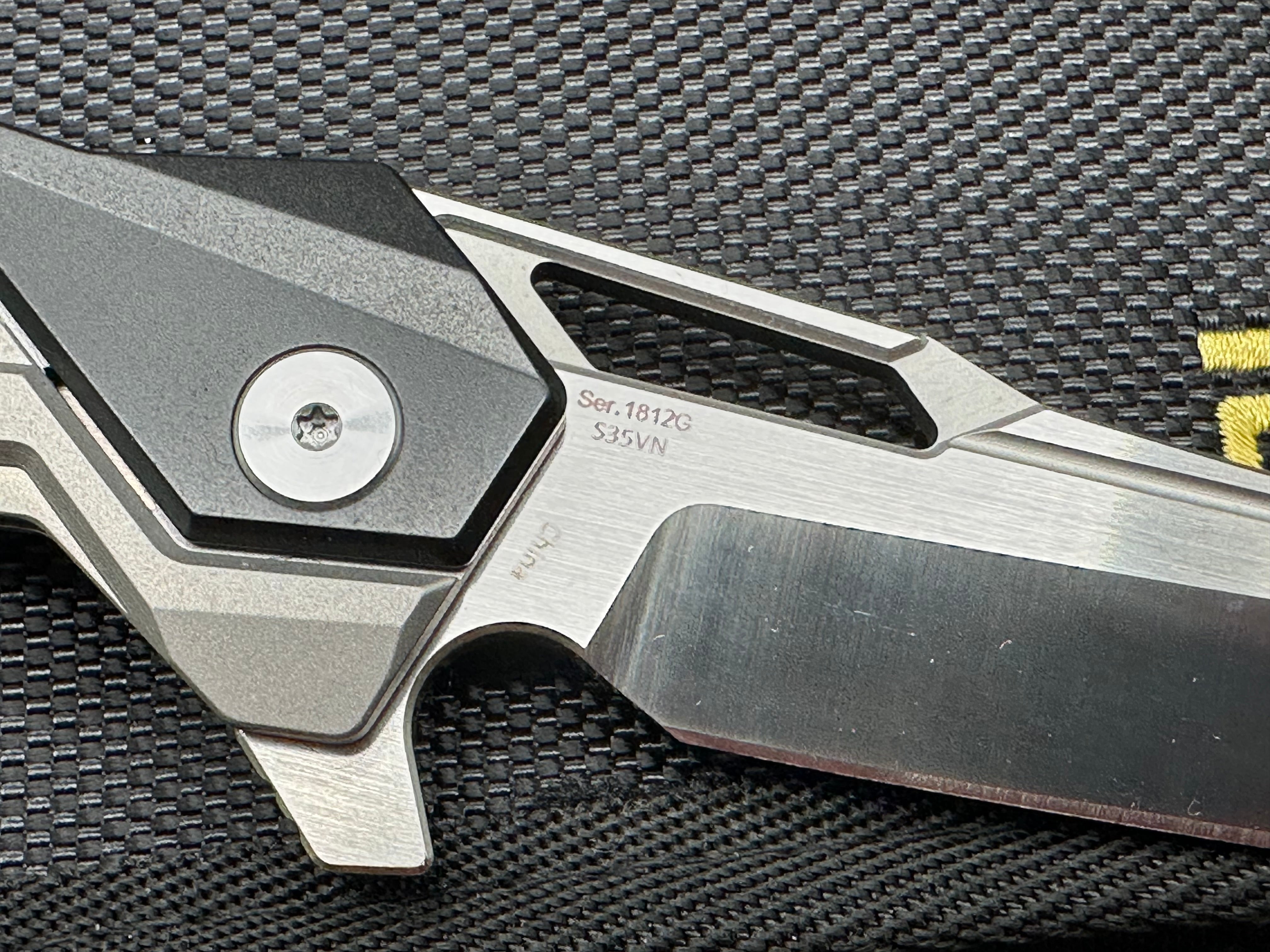 Artisan Cutlery Bombardier Liner Lock Knife Black Ti (3.45" Stonewash)