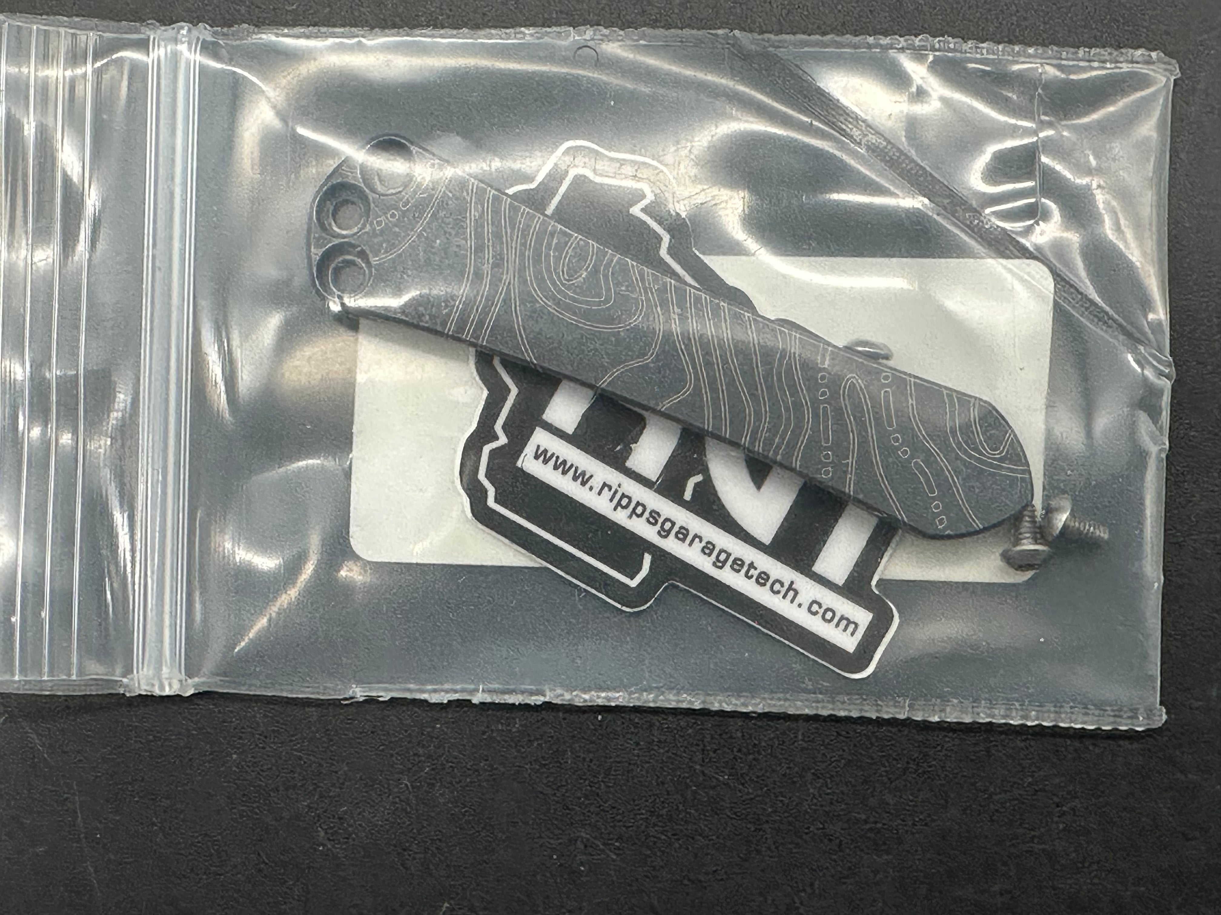 Benchmade Bugout 535 Blue Anodized Topo Pocket Clip by RIpp's Garage Tech - RGT