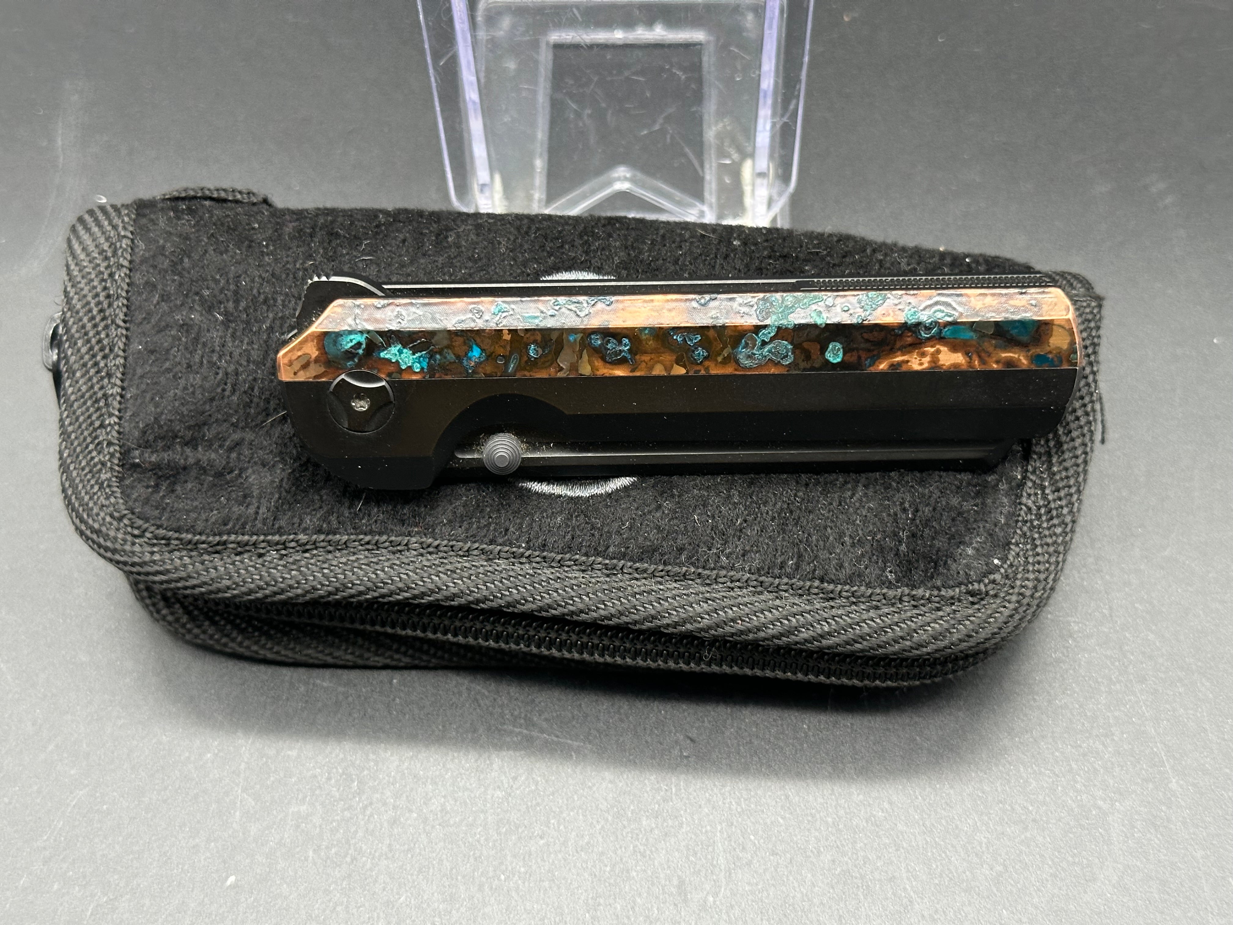 Arcform slim foot titanium and copper scales with the shipwreck patina