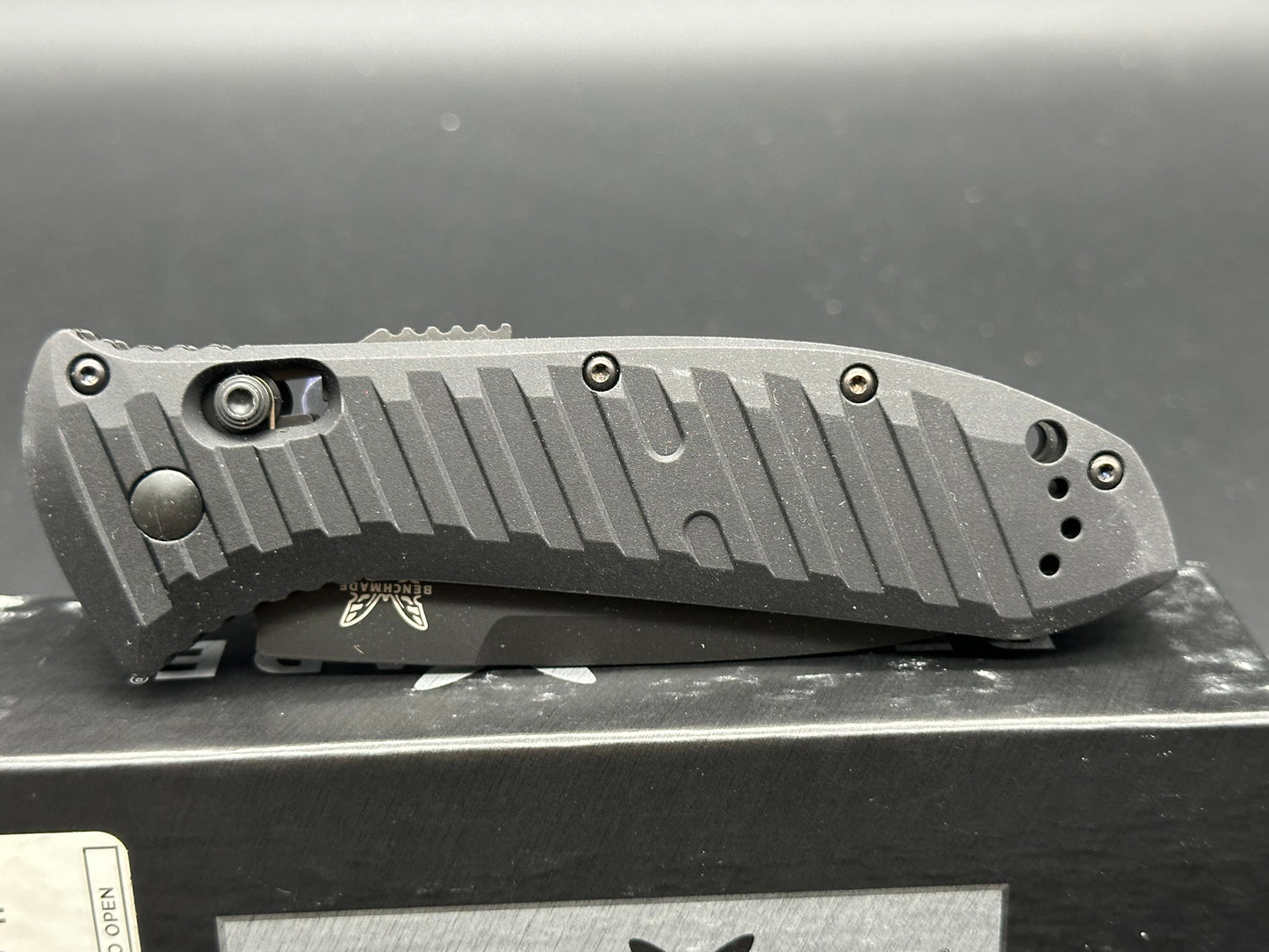 Benchmade 5700SBK Auto Presidio II Automatic Knife (3.7" Black Serr)