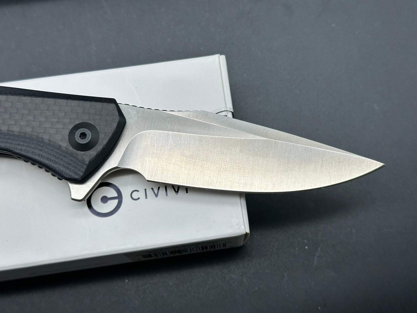 CIVIVI Baklash Flipper Liner Lock Knife G-10/Carbon Fiber (3.5" Satin)