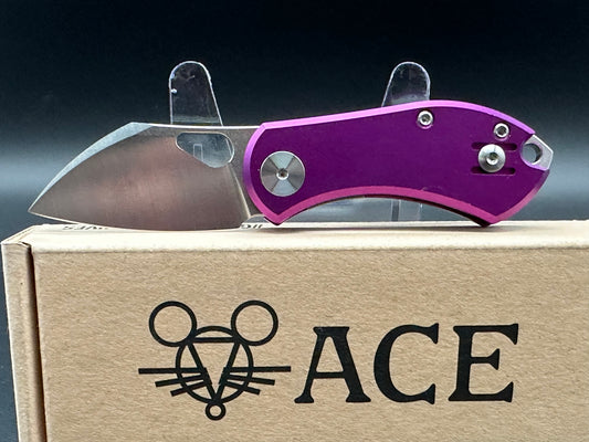 GiantMouse Vox/Anso ACE Nibbler Knife Purple Aluminum (1.9" Satin N690)