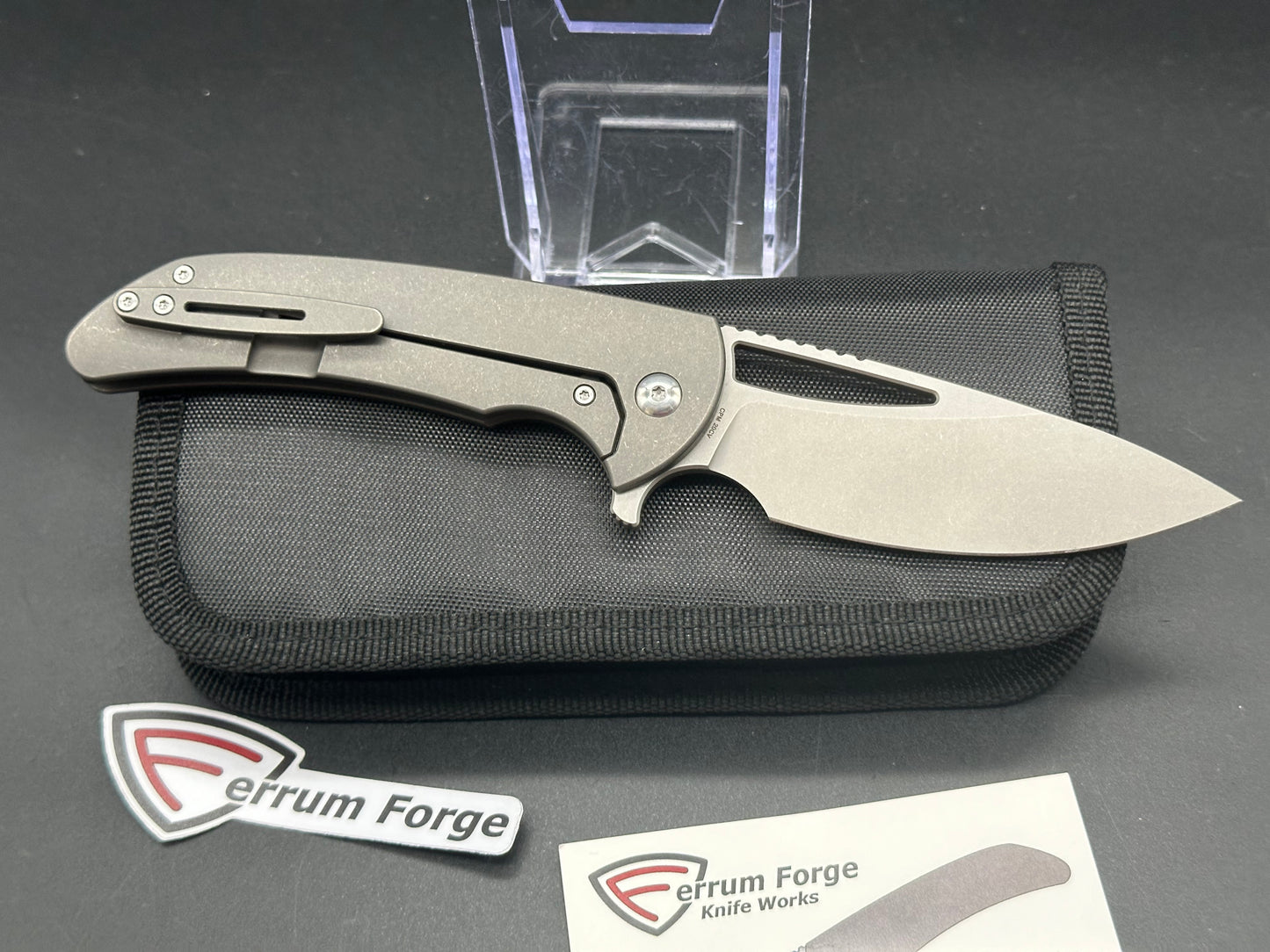 Ferrum Forge Archbishop 3.0 Flipper Knife Titanium (3.5" BB/SW)