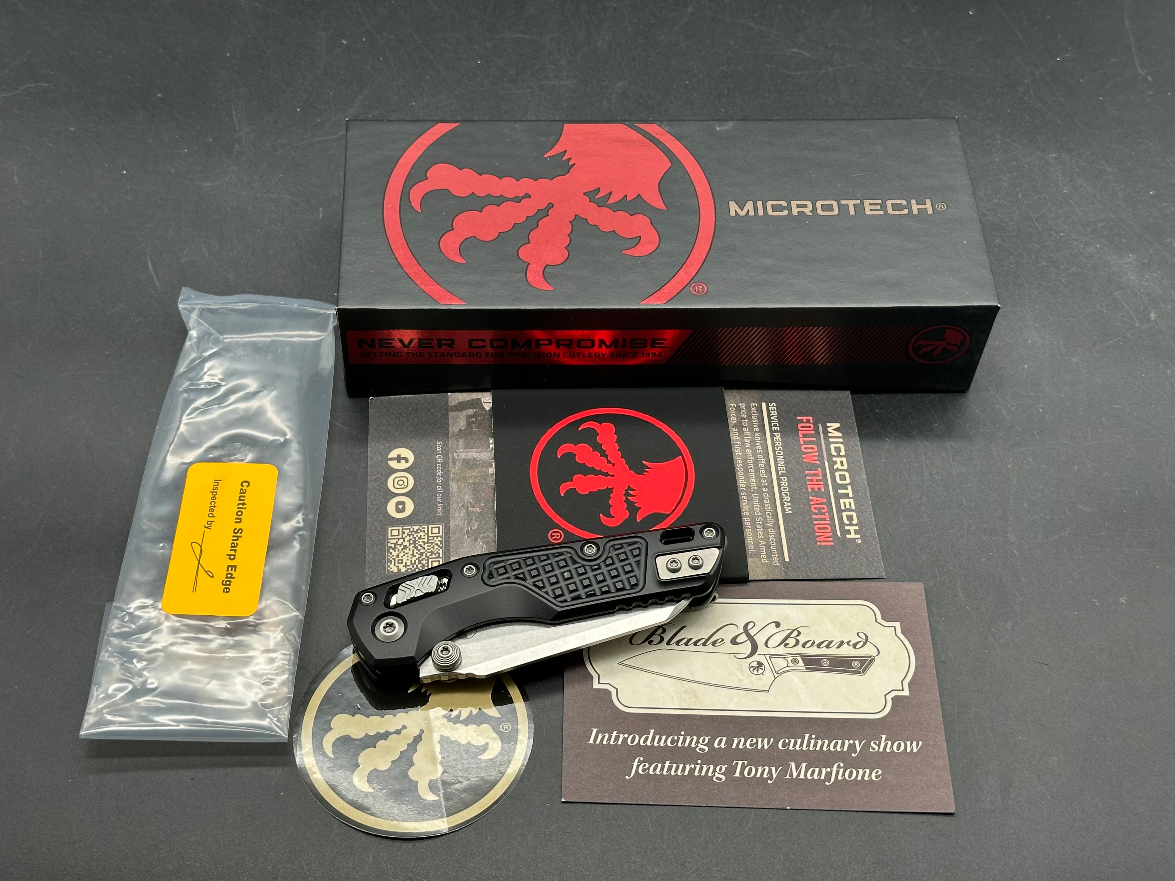 Microtech MSI Mini black aluminum/ m390