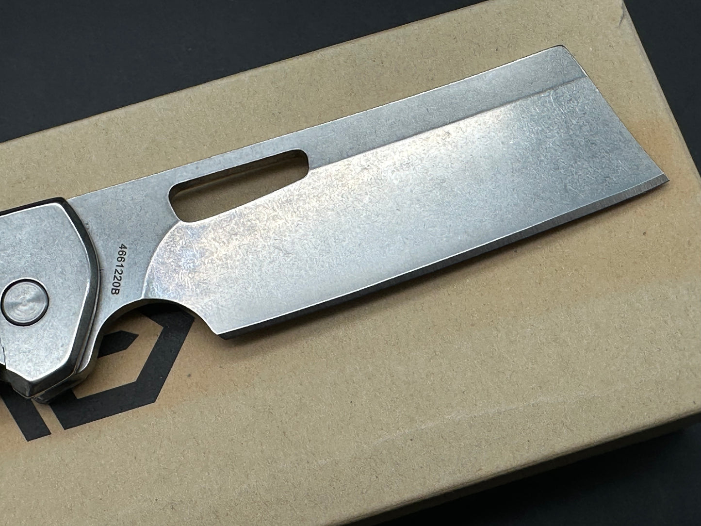 Gerber FlatIron Cleaver Frame Lock Knife Dark Gray Aluminum (3.5" Stonewash)