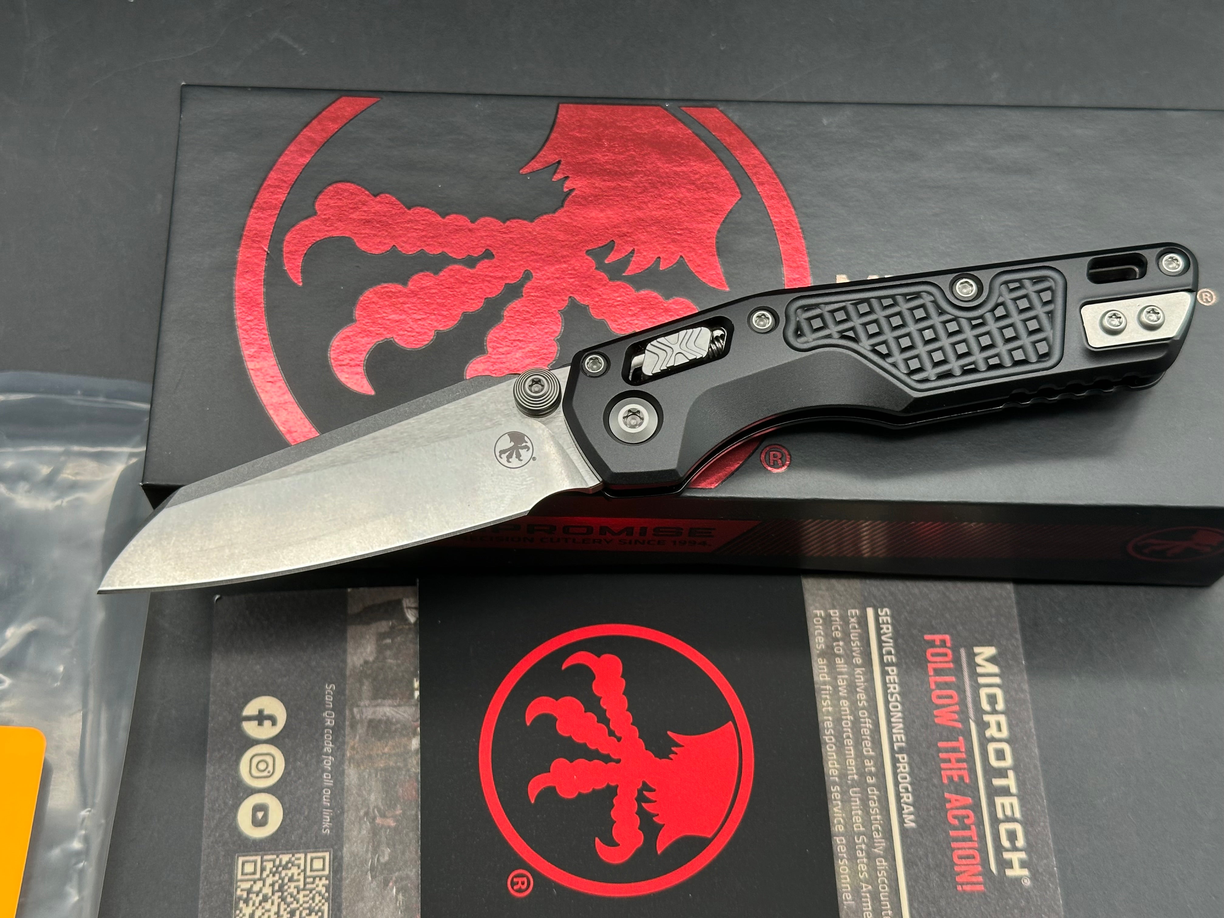 Microtech MSI Mini black aluminum/ m390
