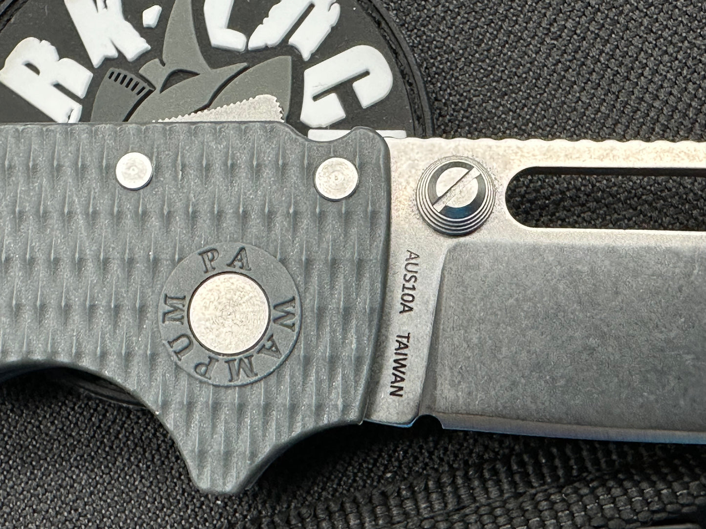 Demko Knives AD20.5 Clip Point Shark-Lock Knife Gray Grivory (3.2" Stonewash)