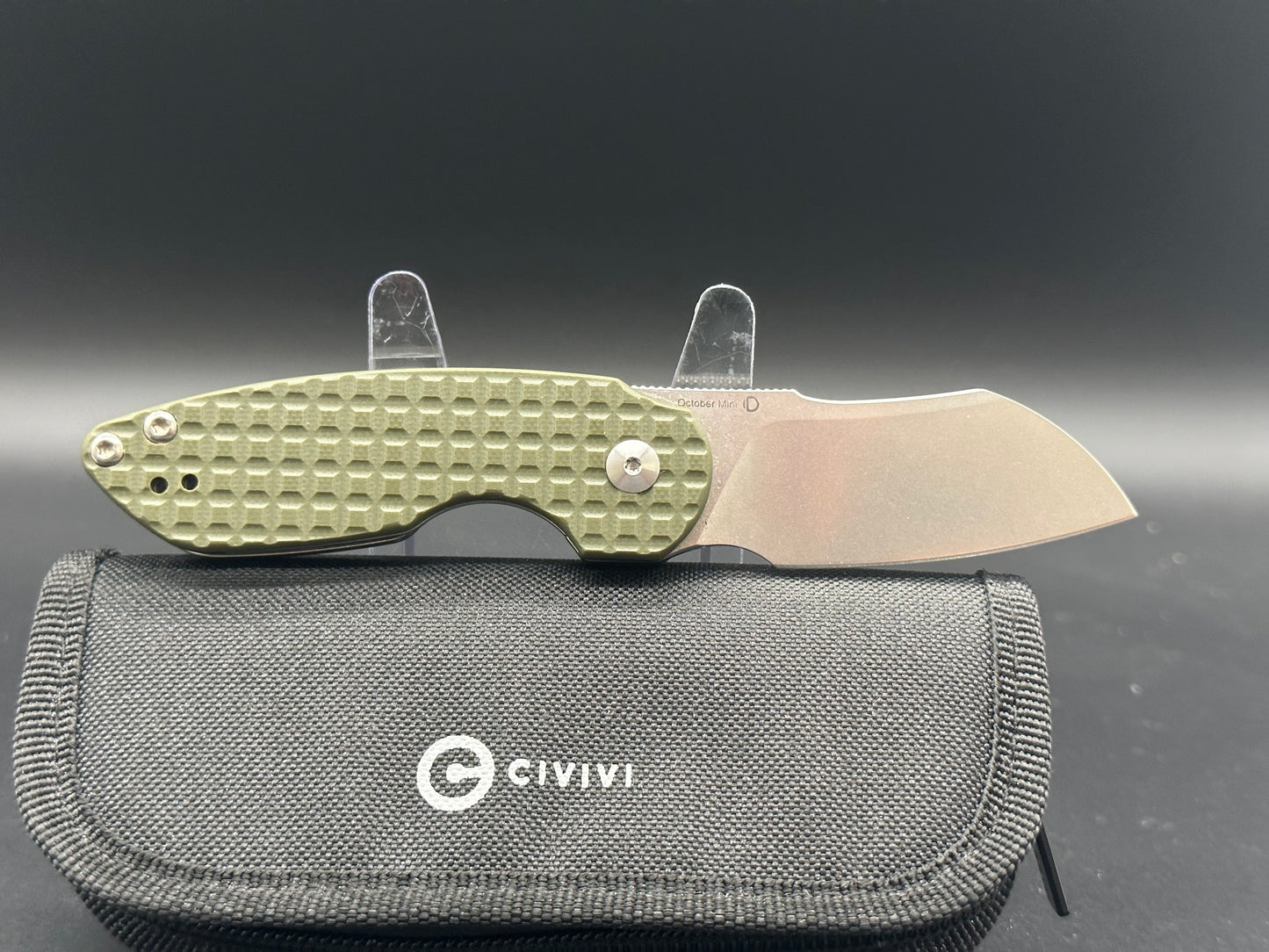 Kizer October Mini Liner Lock Knife Green G-10