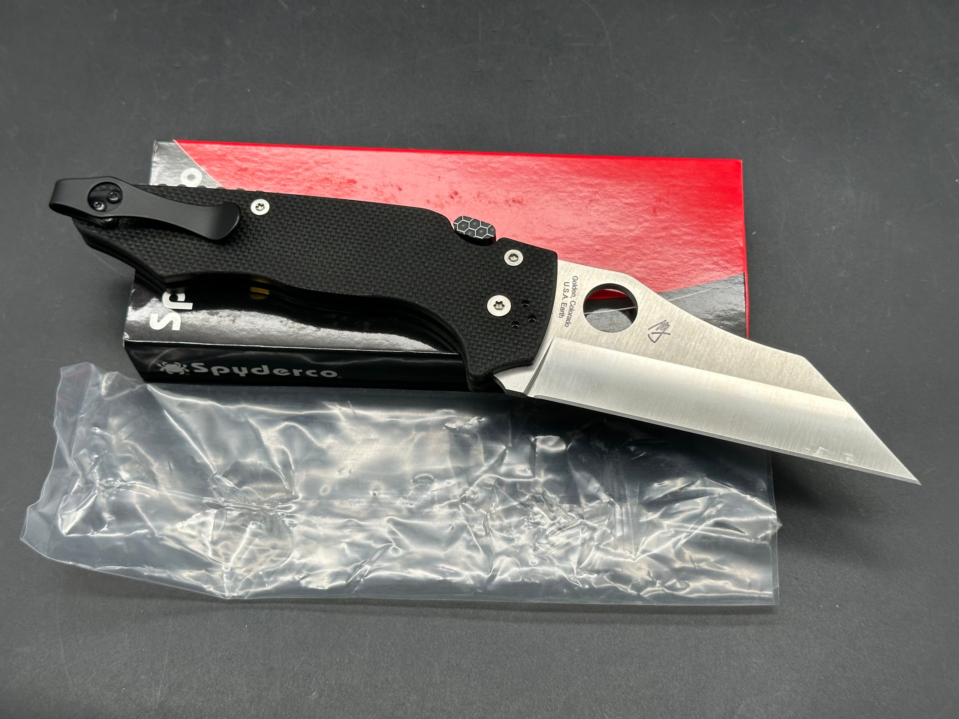 Spyderco Yojumbo Modded. MXG Gear clip, Black C-Tek CME & Ribbed Backspacer,