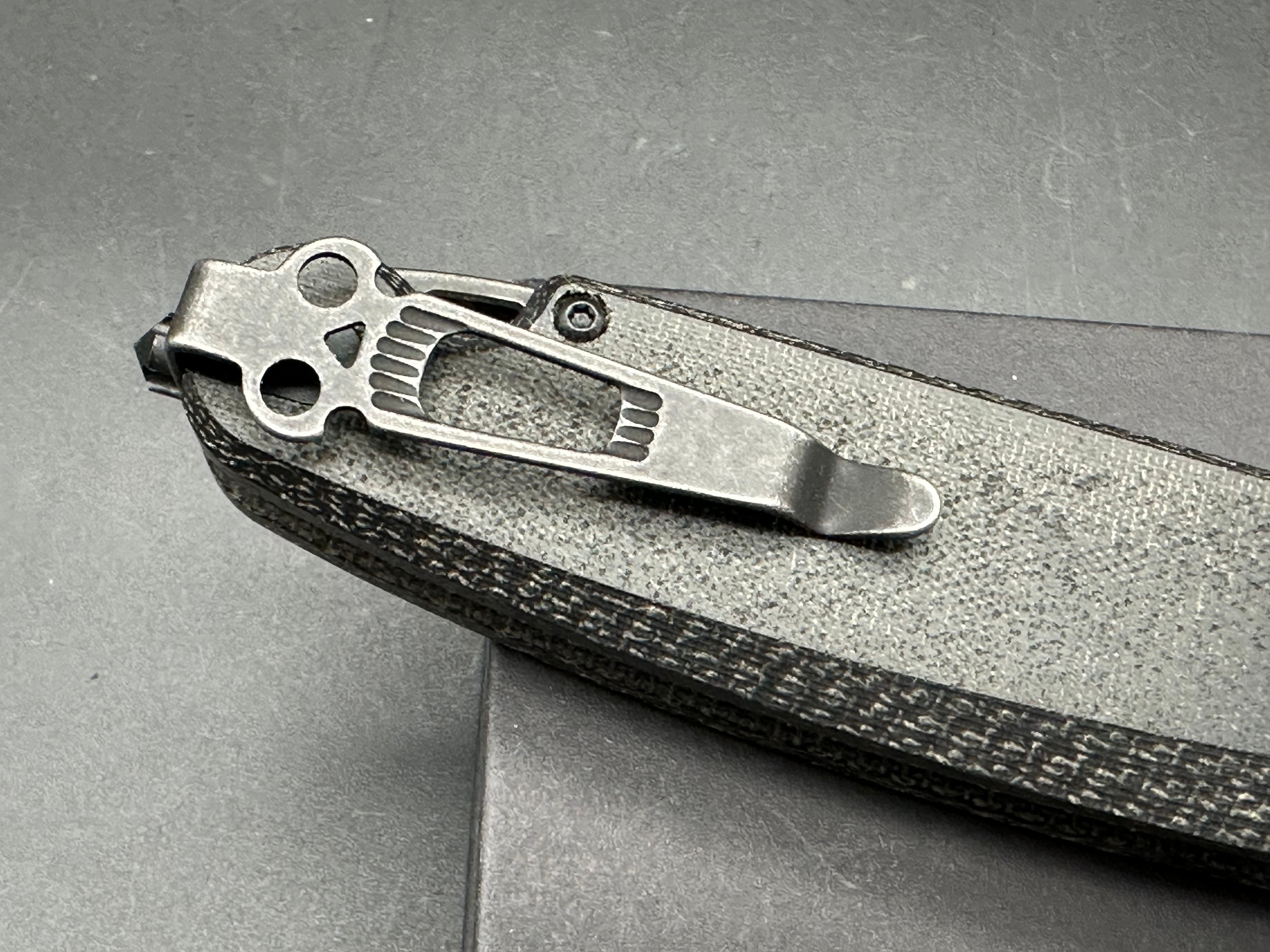 Daggerr Knives Parrot Button Liner Lock Knife Black  (4.75" Black SW)