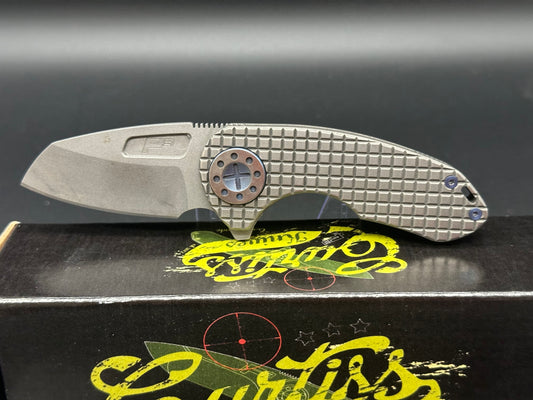 Curtiss Custom Knives F3 Compact Wharny Flipper Smooth Blasted Ti (Magnacut)