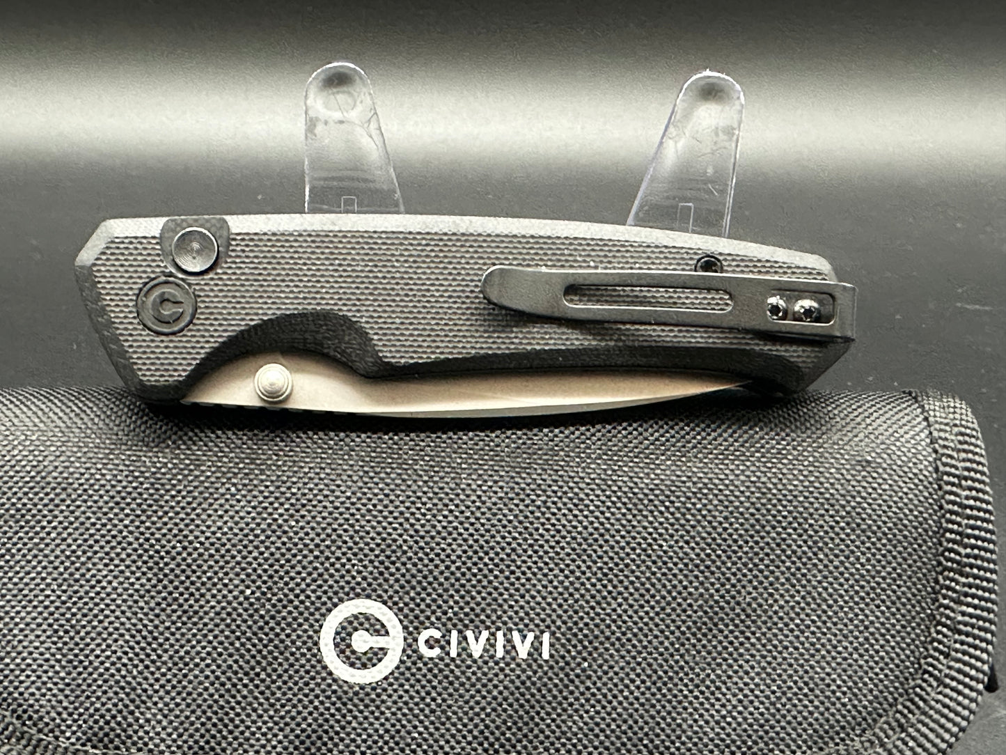 CIVIVI ALTUS BUTTON LOCK FOLDING KNIFE BLACK G10 HANDLE NITRO-V