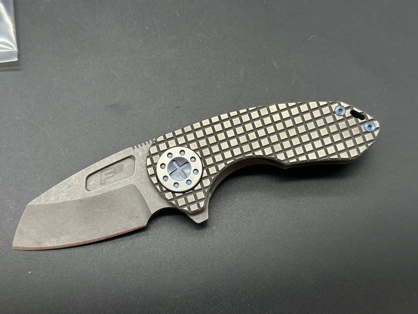 Curtiss Custom Knives F3 Compact Wharny Flipper Smooth Blasted Ti (Magnacut)