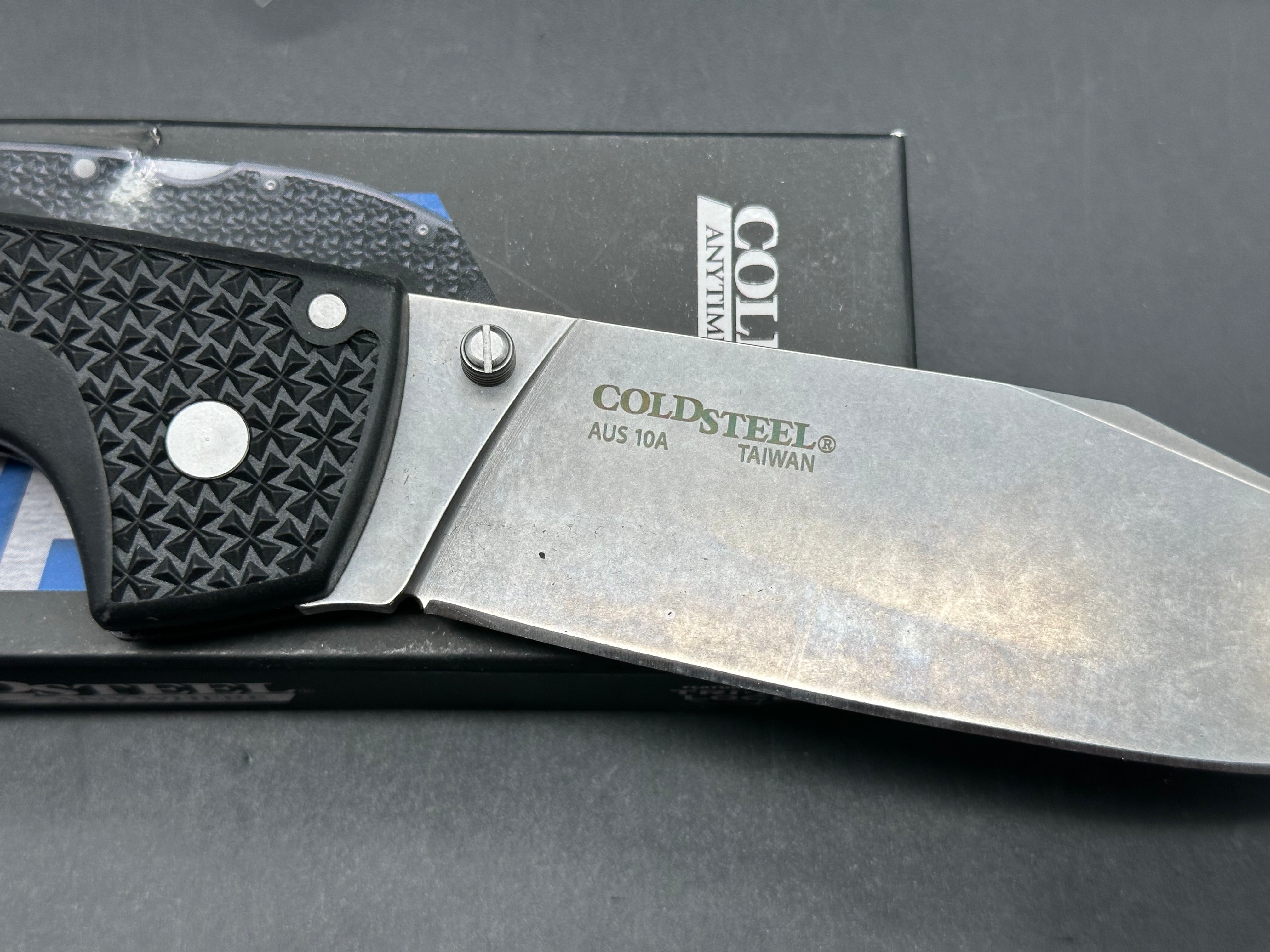 Cold Steel Voyager XL Clip Point Tri-Ad Lock Knife (5.5" Stonewash AUS-10A)
