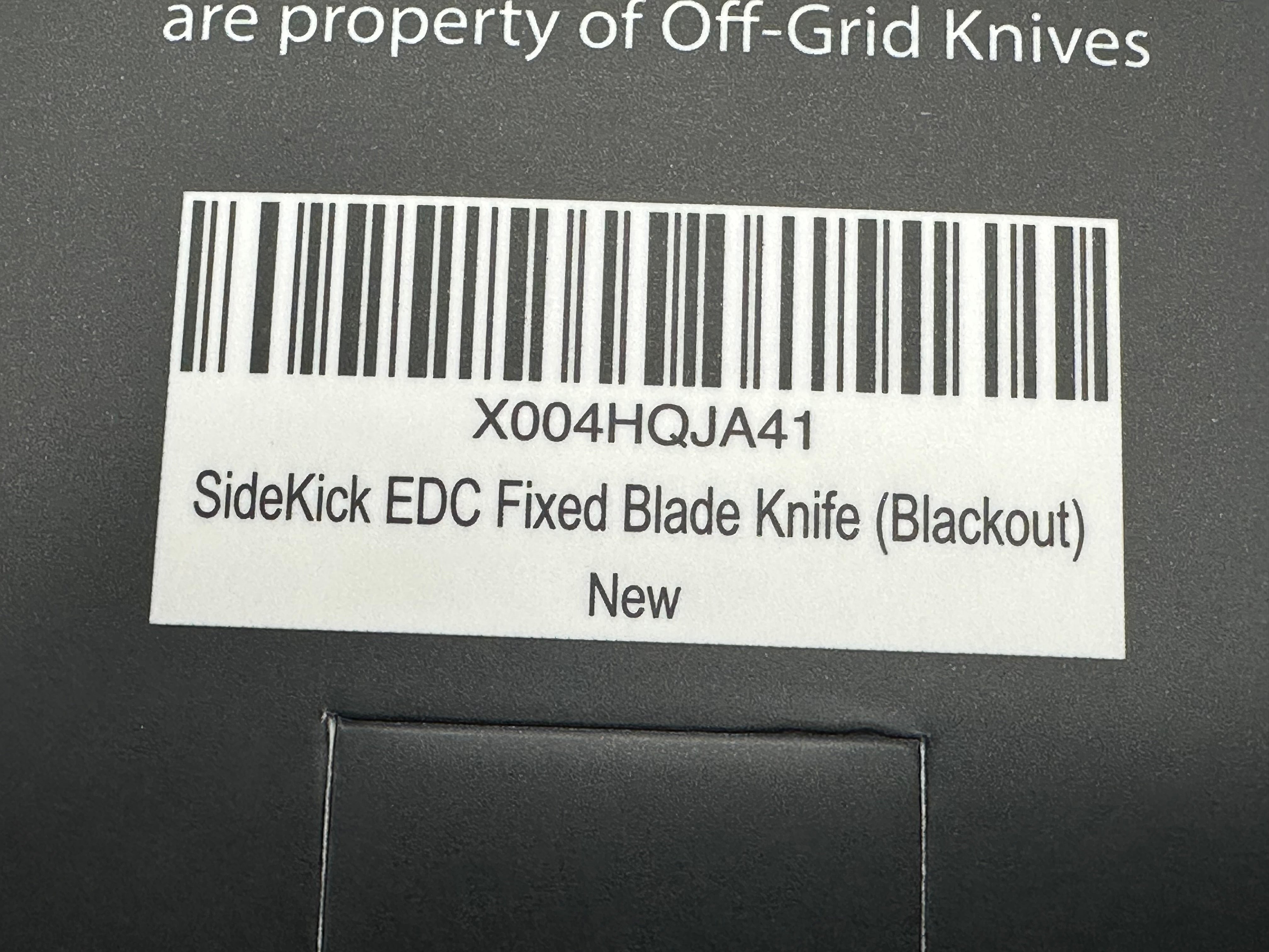 Off Grid Side Kick fixed blade knife