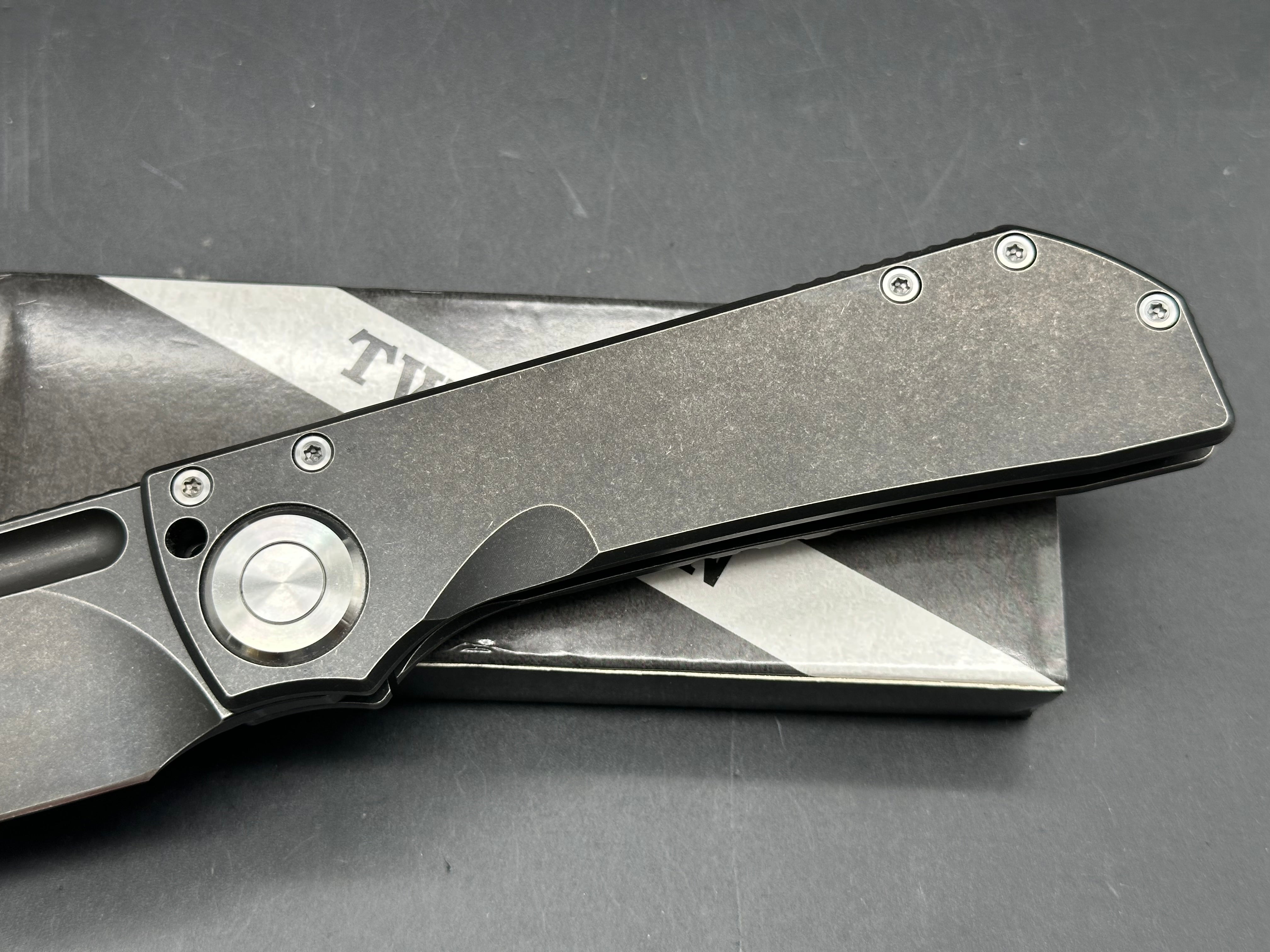 TWOSUN NIGHT MORNING BLACKWASHED TITANIUM HANDLE D2 BLADE TS346-D2