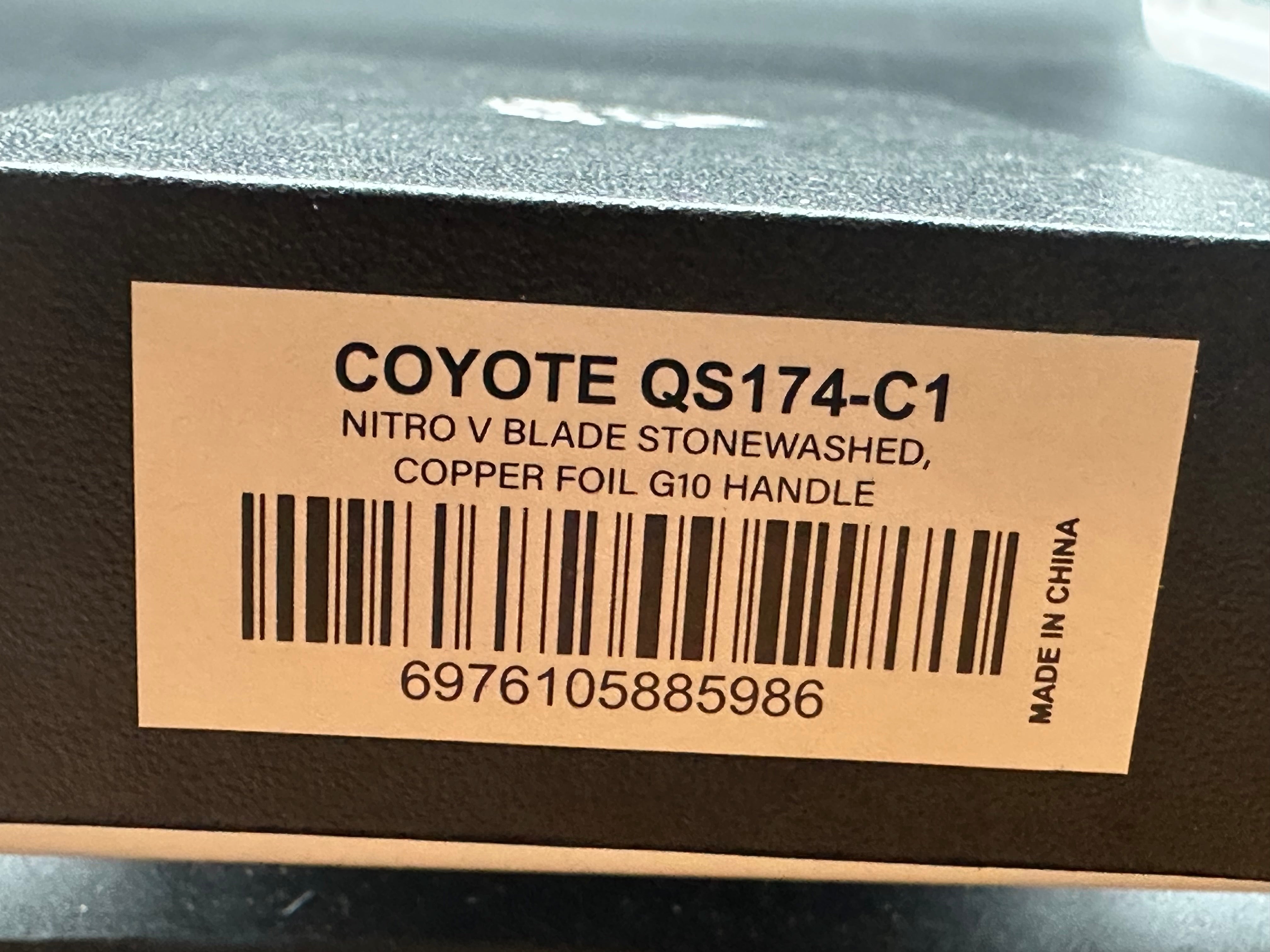 QSP COYOTE COPPER FOIL G10 HANDLE NITRO-V PLAIN EDGE
