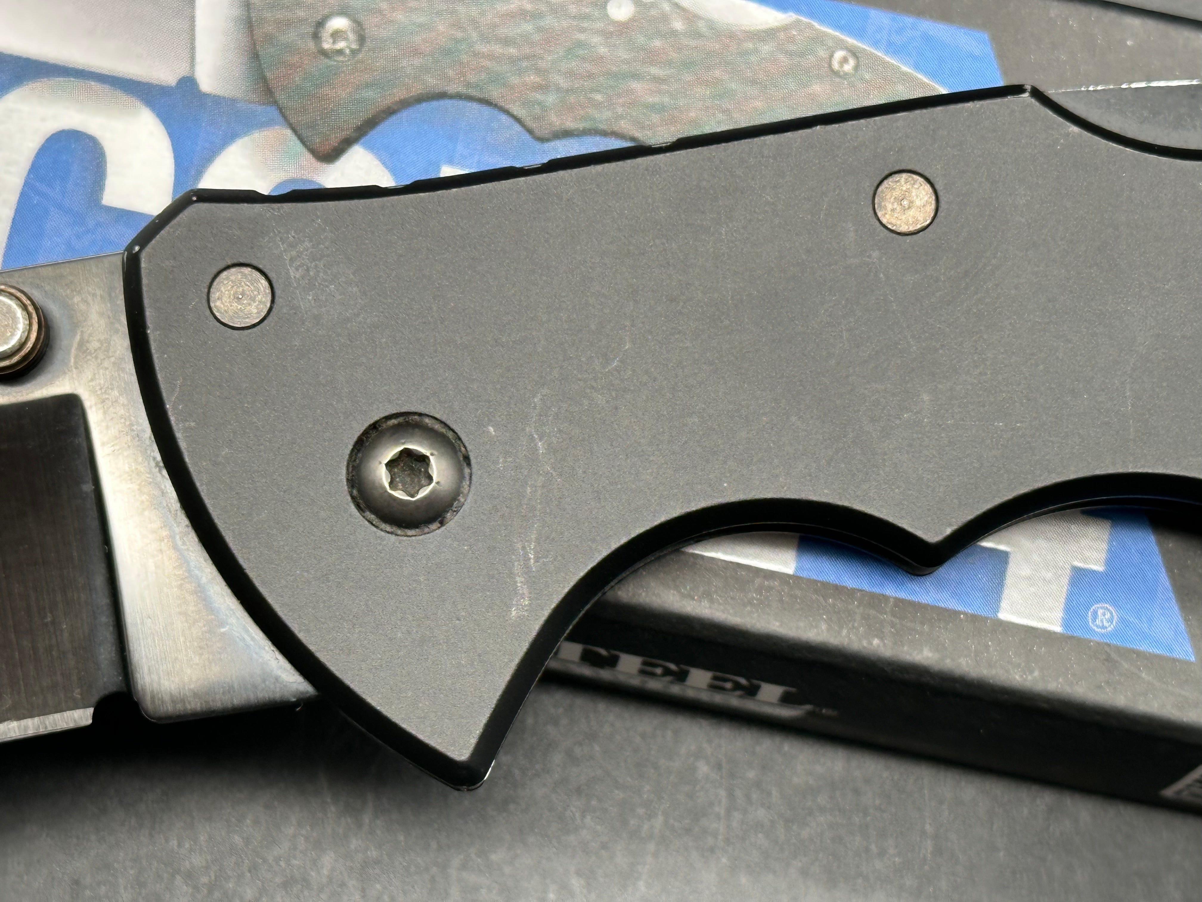 COLD STEEL CODE-4 KNIFE GRAY ALUMINUM HANDLE PLAIN SPEAR POINT EDGE