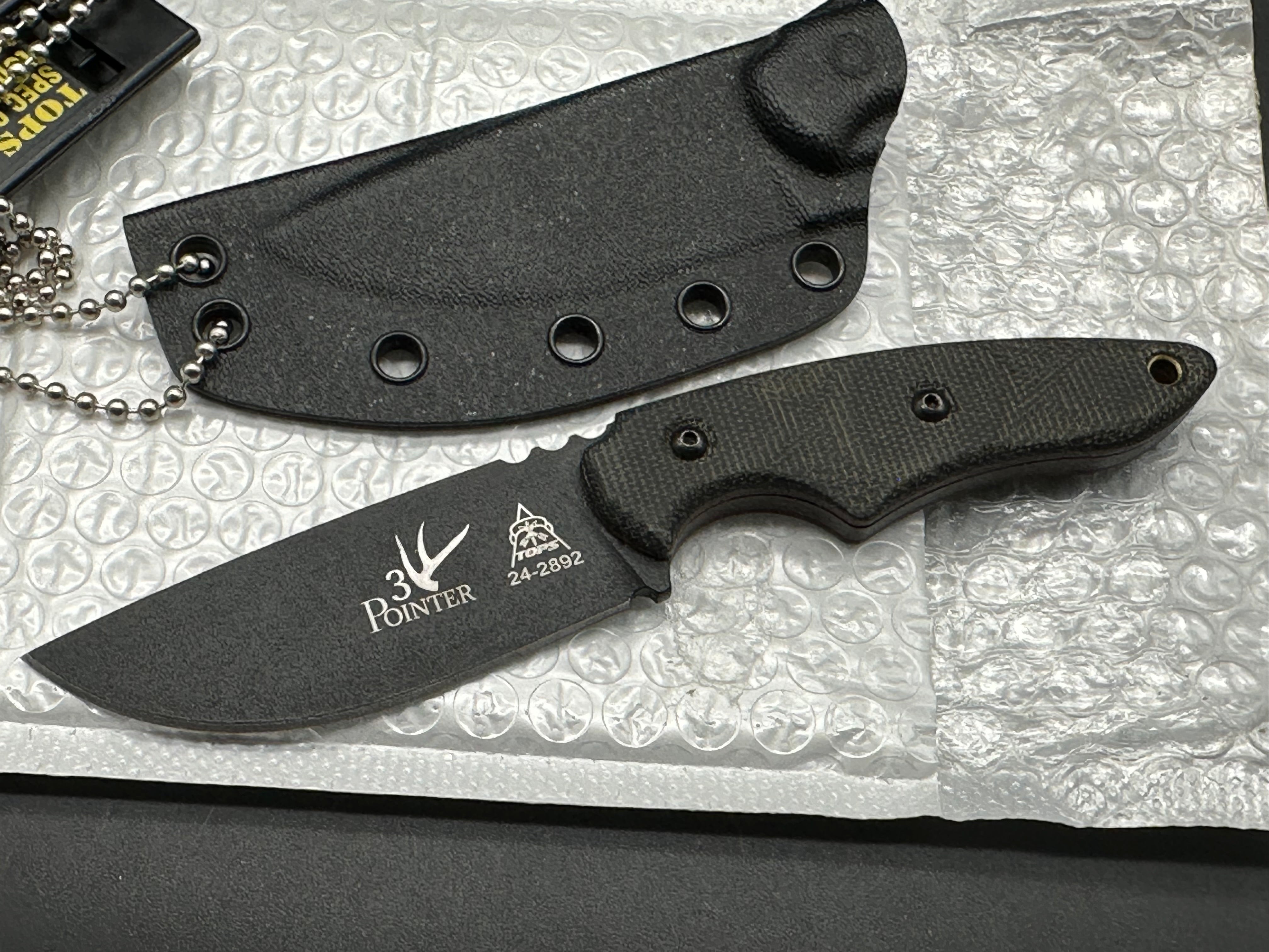 Tops 3 Pointer fixed blade knife