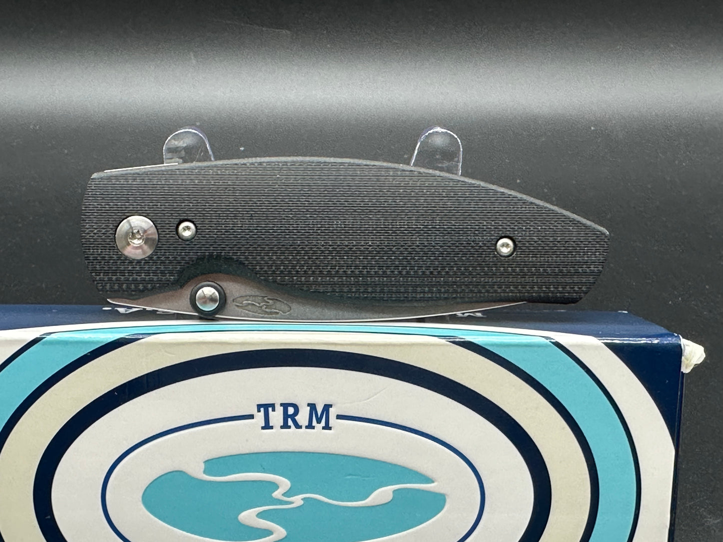 TRM Neutron 2, 3" 20CV Stonewash Blade with G10 Scales in Jet Black plus extra scales