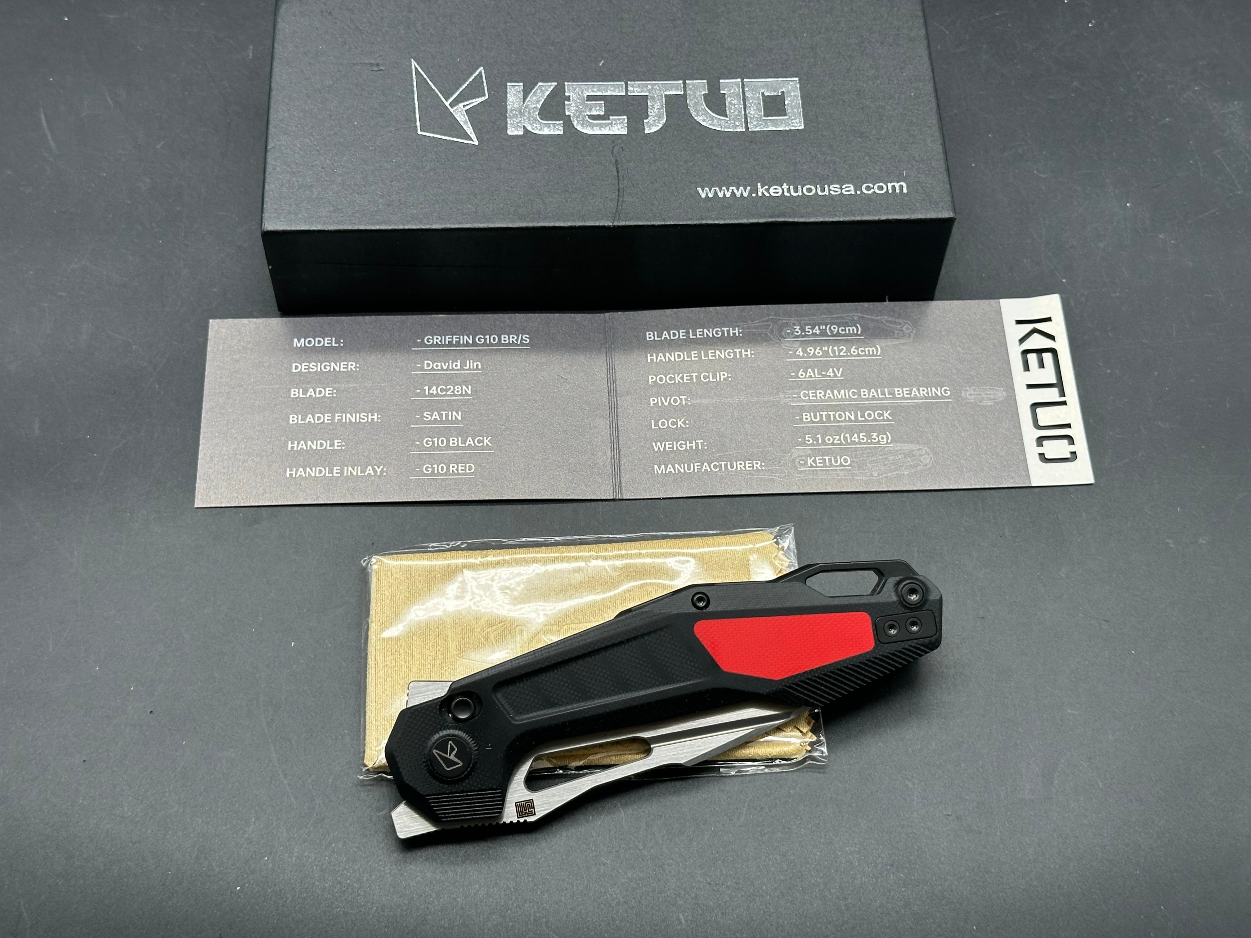 Ketuo Griffin black G10 / 14C28N