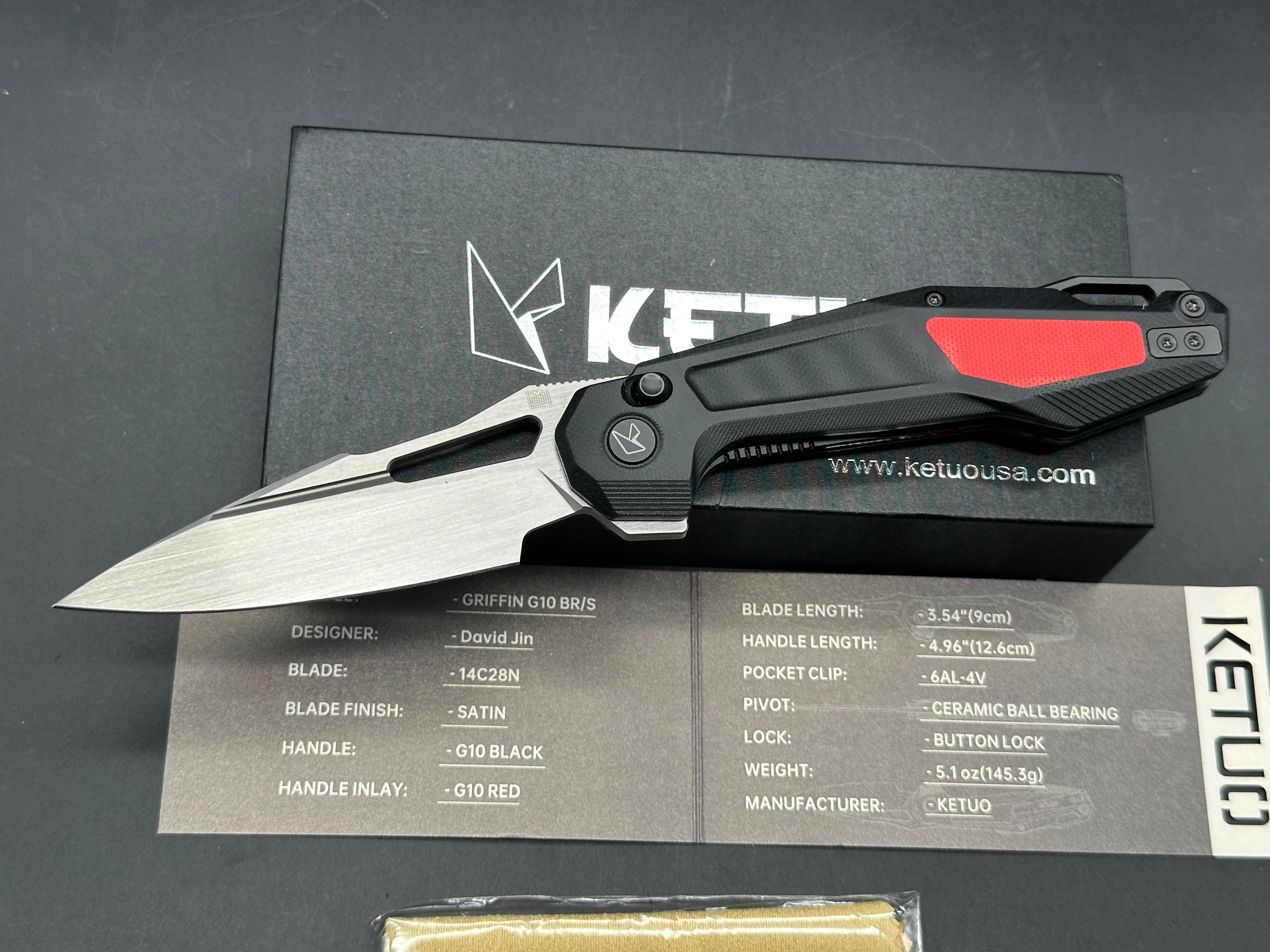 Ketuo Griffin black G10 / 14C28N