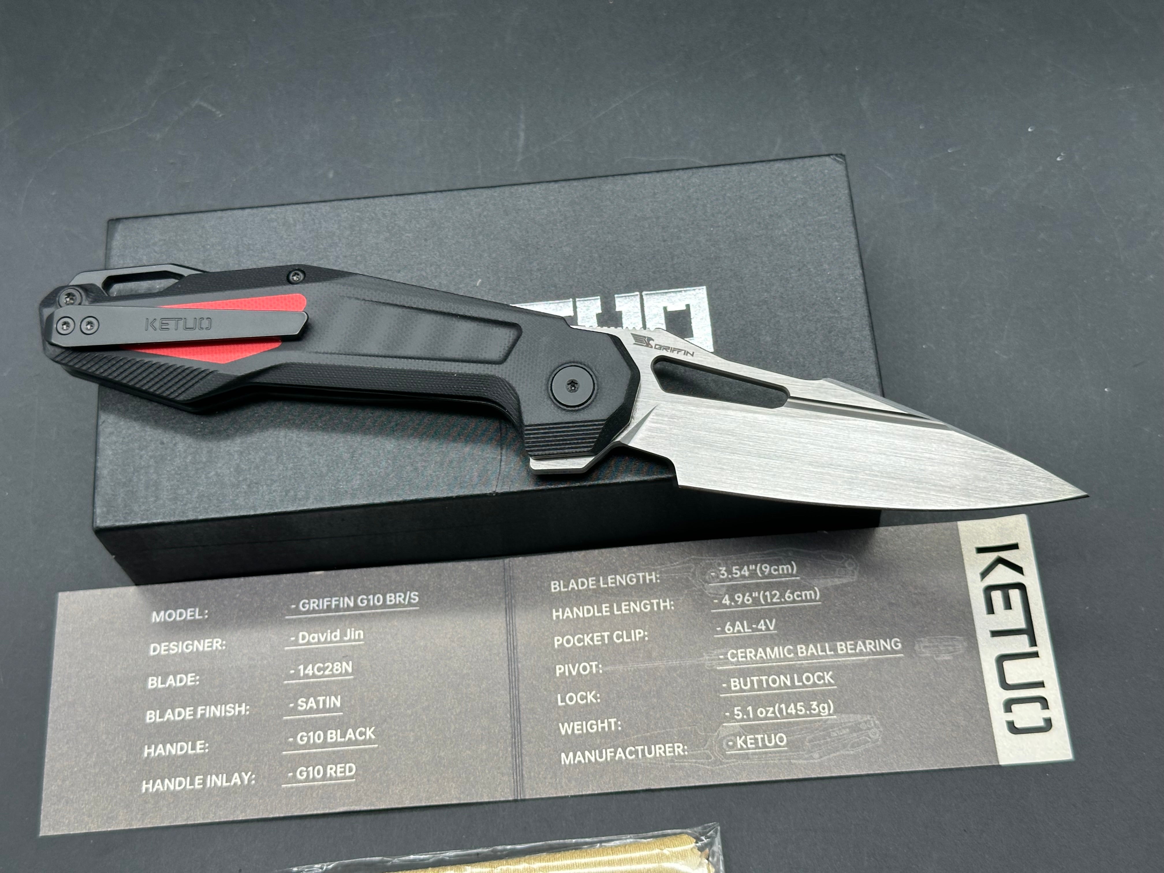Ketuo Griffin black G10 / 14C28N