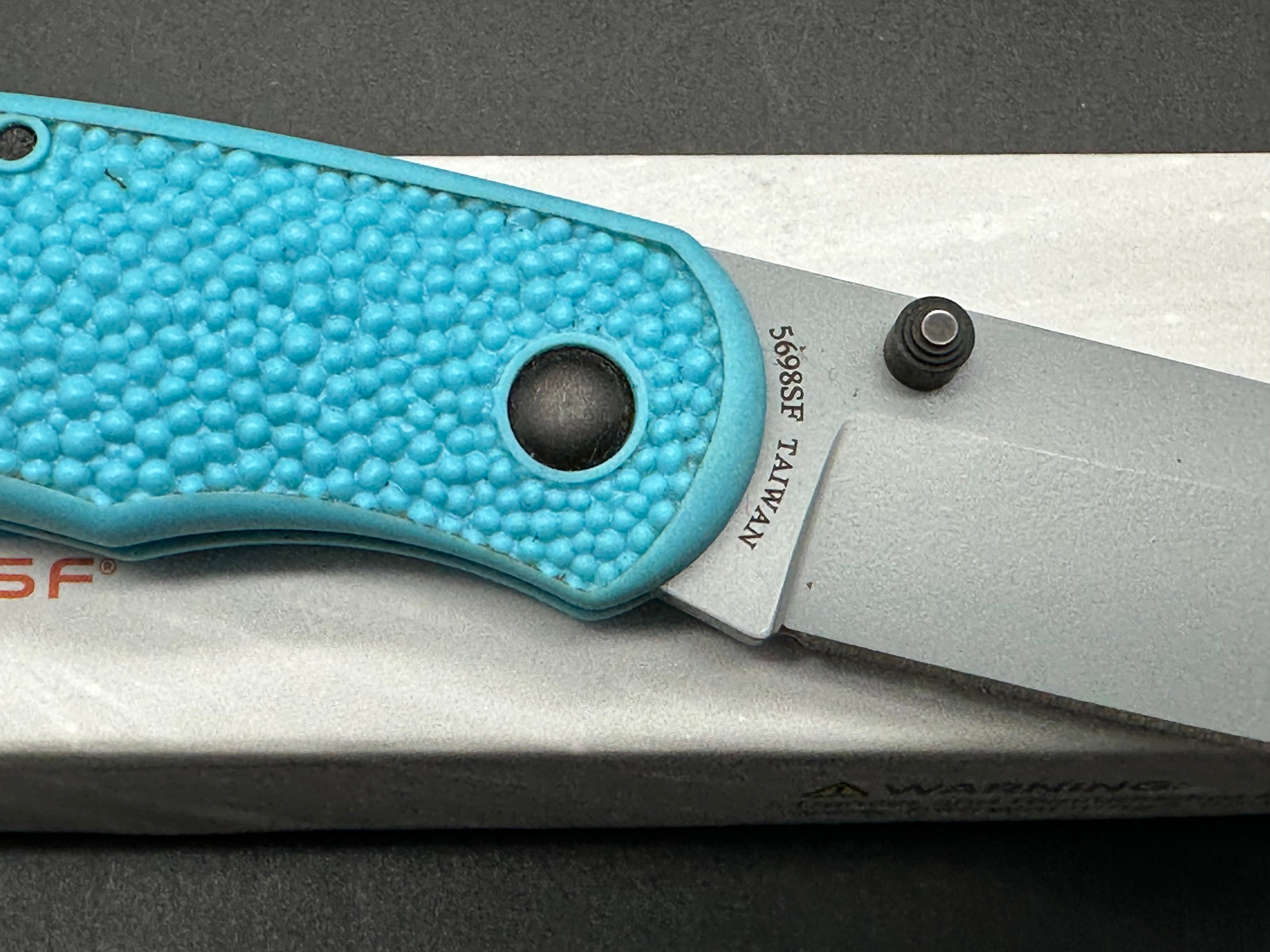 Ka-Bar USSF Space Force Corser Folder Tanto Knife Blue GFN (3.5" Gray)