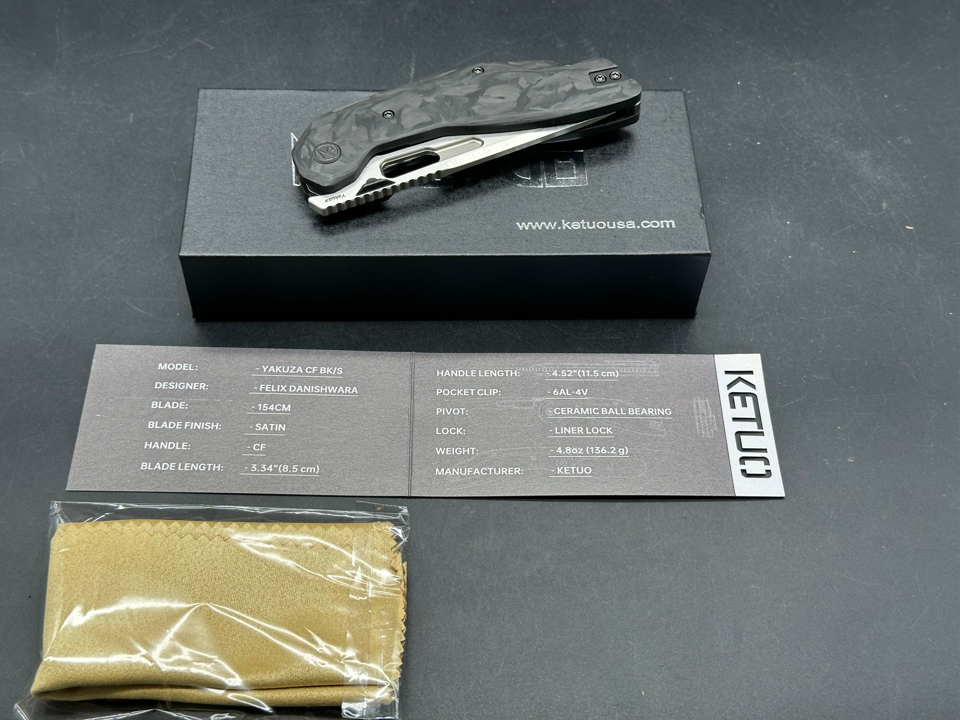 Ketuo Yakuza CF scales / 154CM blade