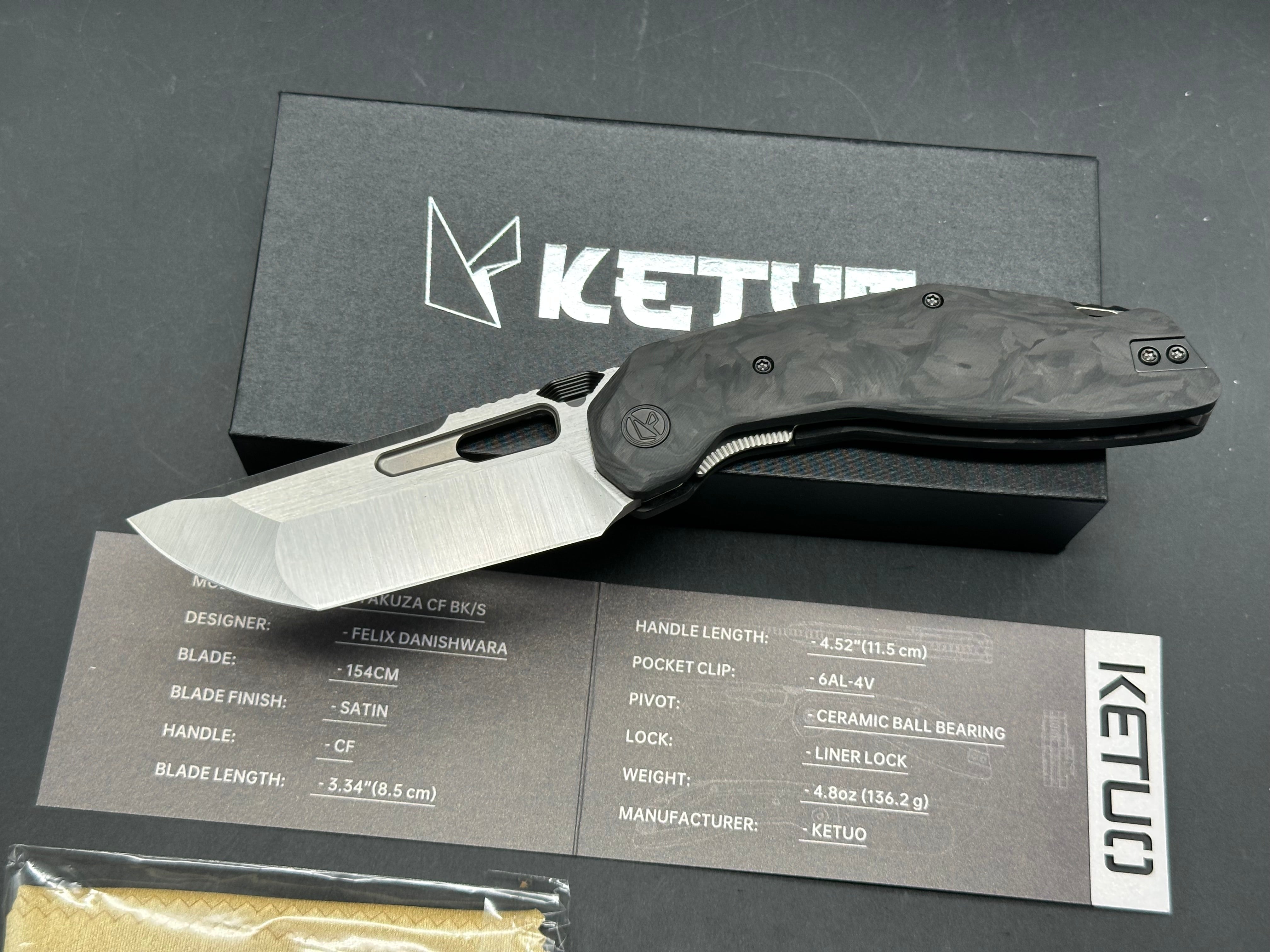 Ketuo Yakuza CF scales / 154CM blade