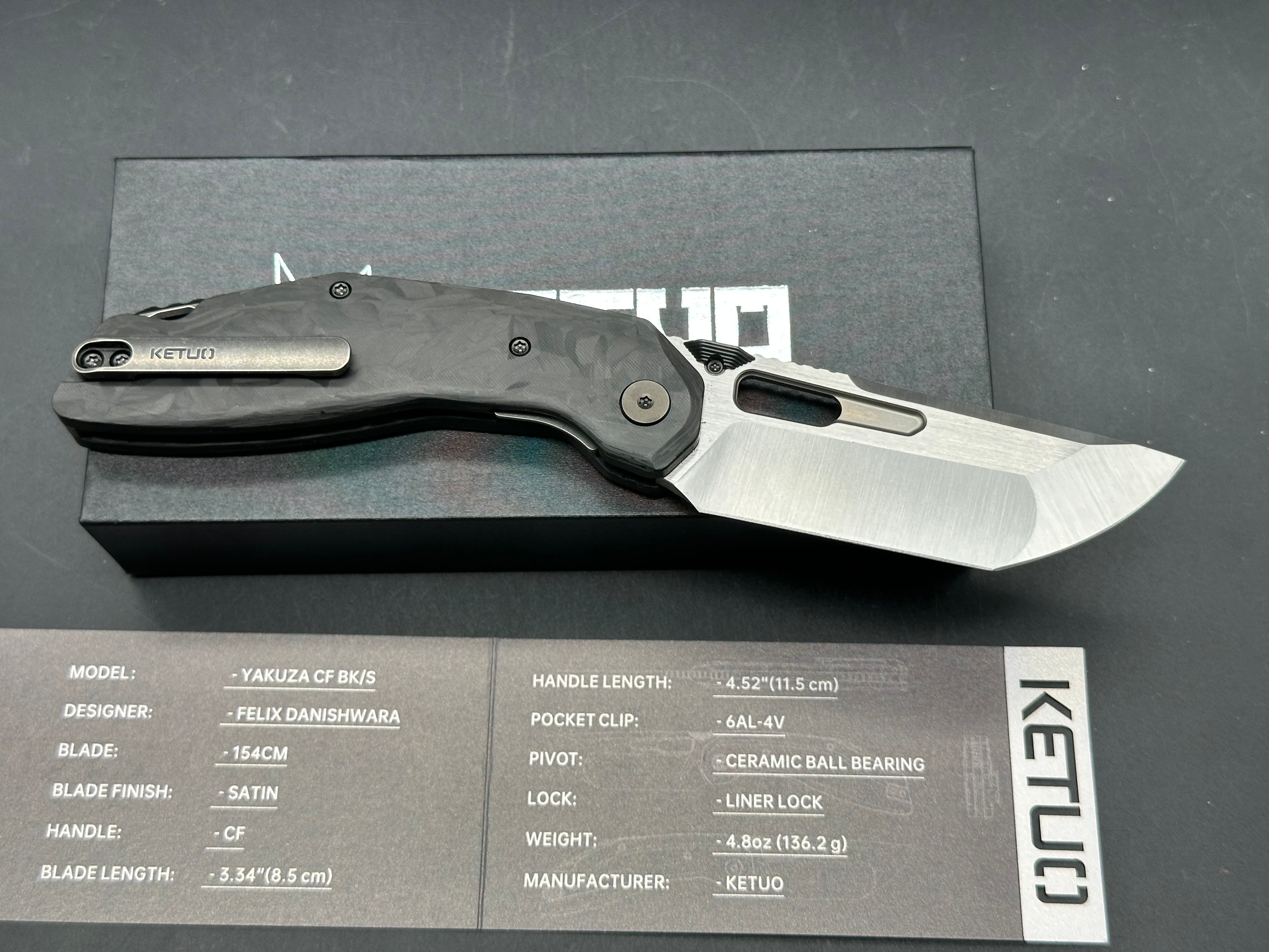 Ketuo Yakuza CF scales / 154CM blade