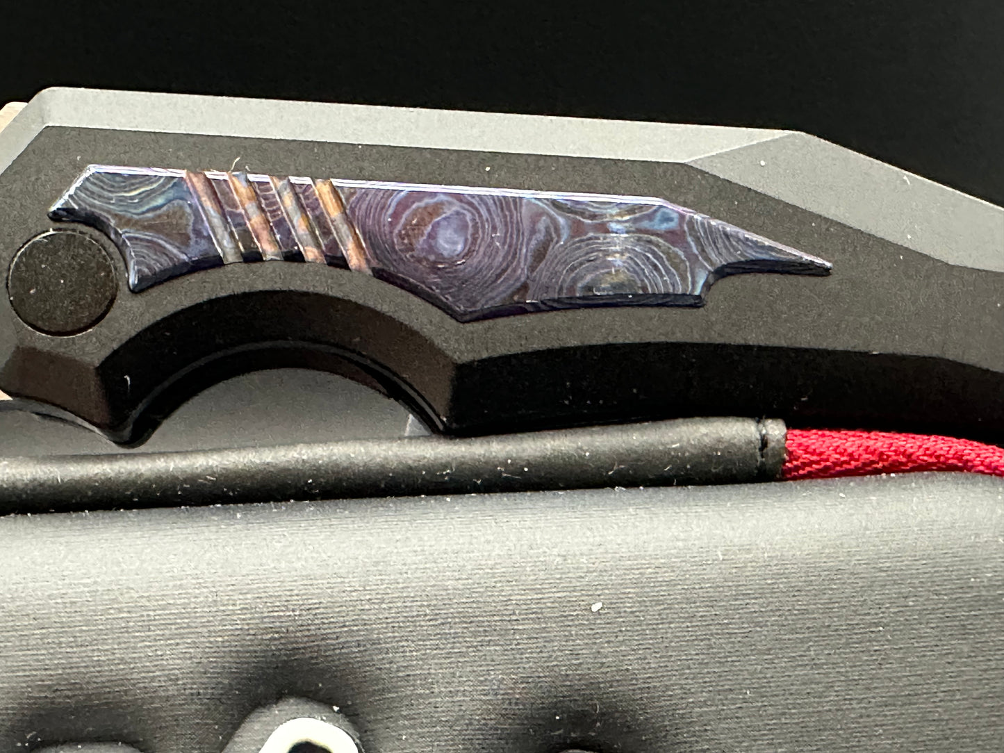 Arcane Preytheon black titanium handle w/Timascus inlays