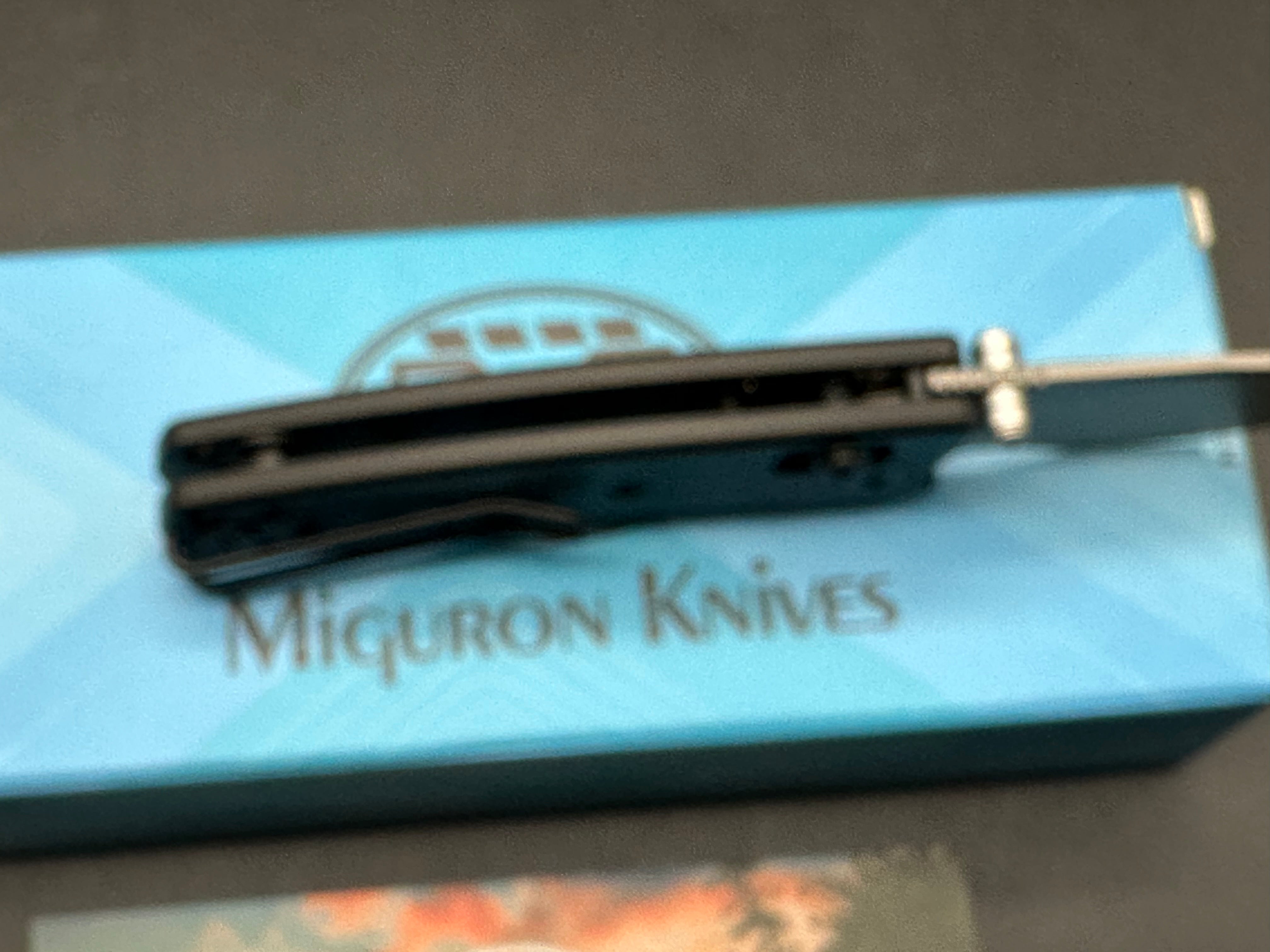 Miguron Evok 2.42" D2 Dark Gray PVD Blade with Dark Gray Aluminum Scales