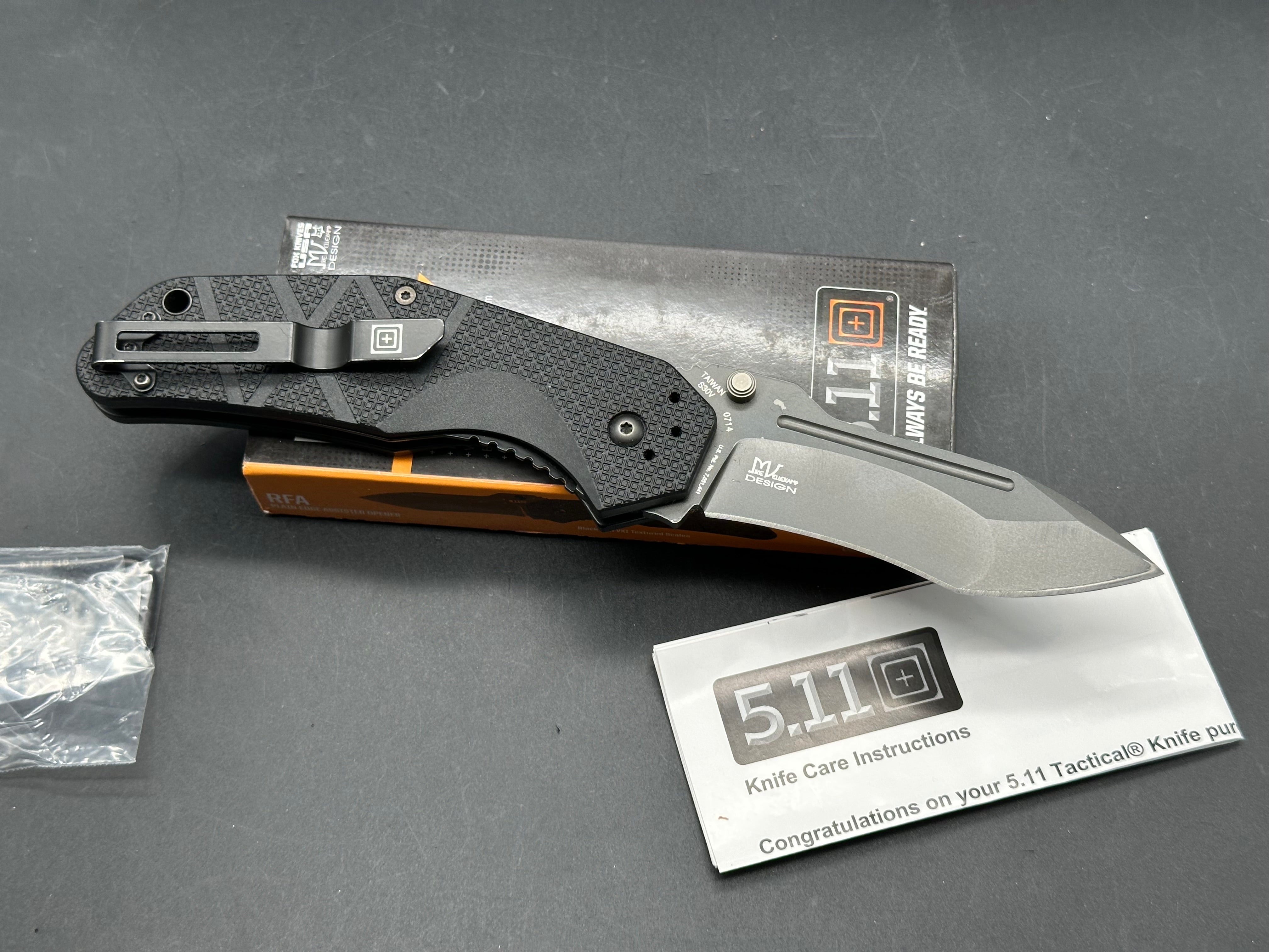 5.11 Tactical RFA Spring Assisted Knife Black FRN (3.5" Black)