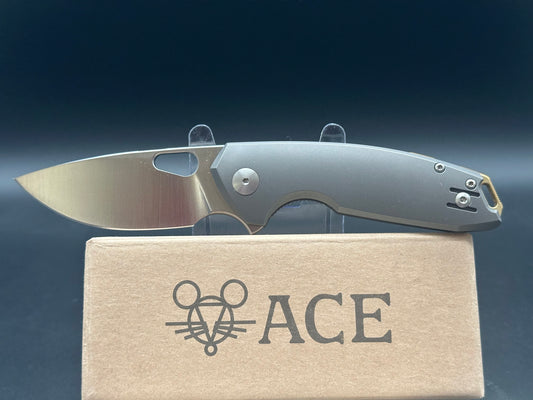 GiantMouse Vox/Anso ACE Tribeca Knife Titanium (3.2" Satin) MagnaCut