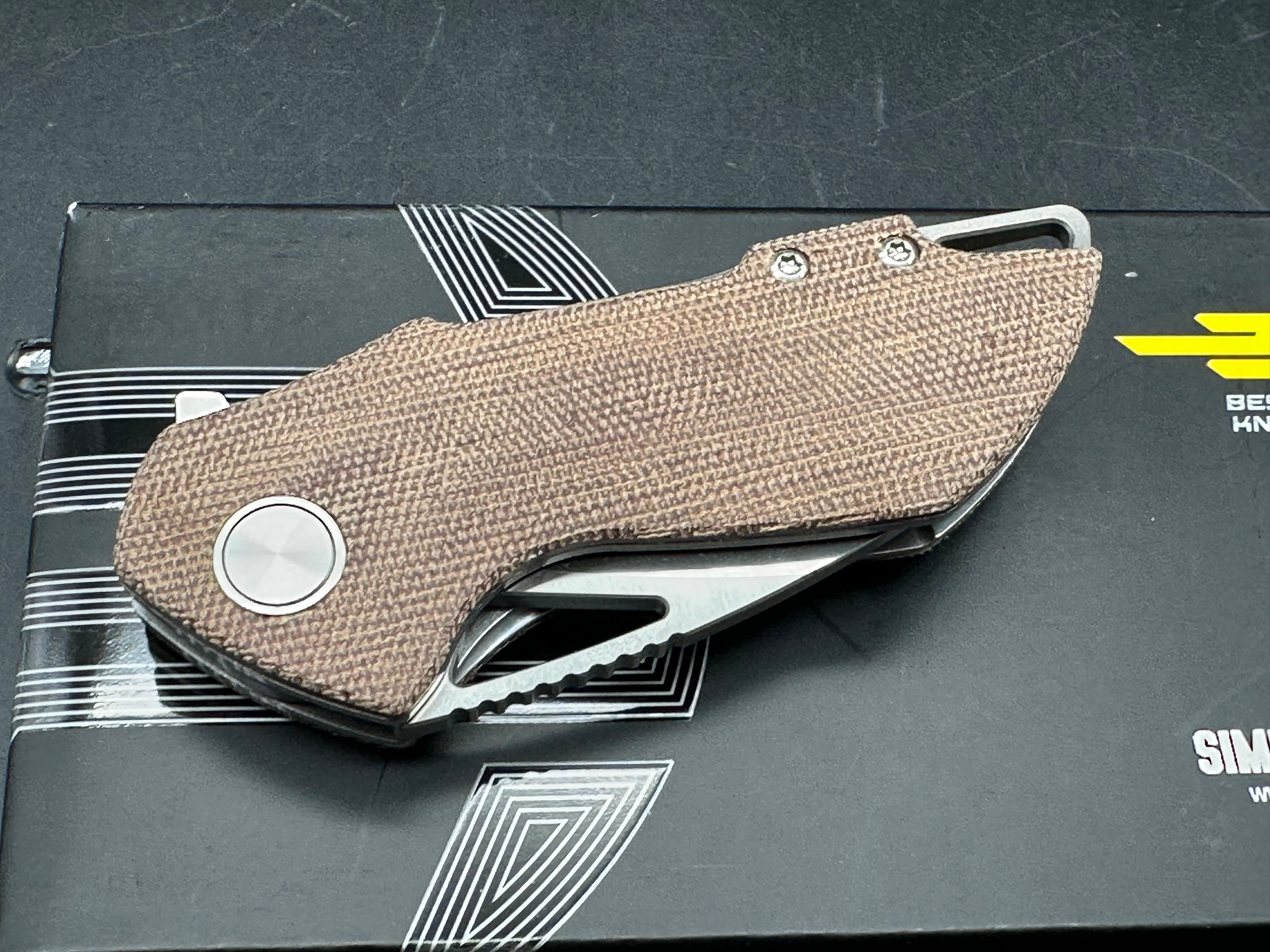 Bestech Grissom Riverstone Liner Lock Knife Natural Micarta (2.45" Satin 154CM)