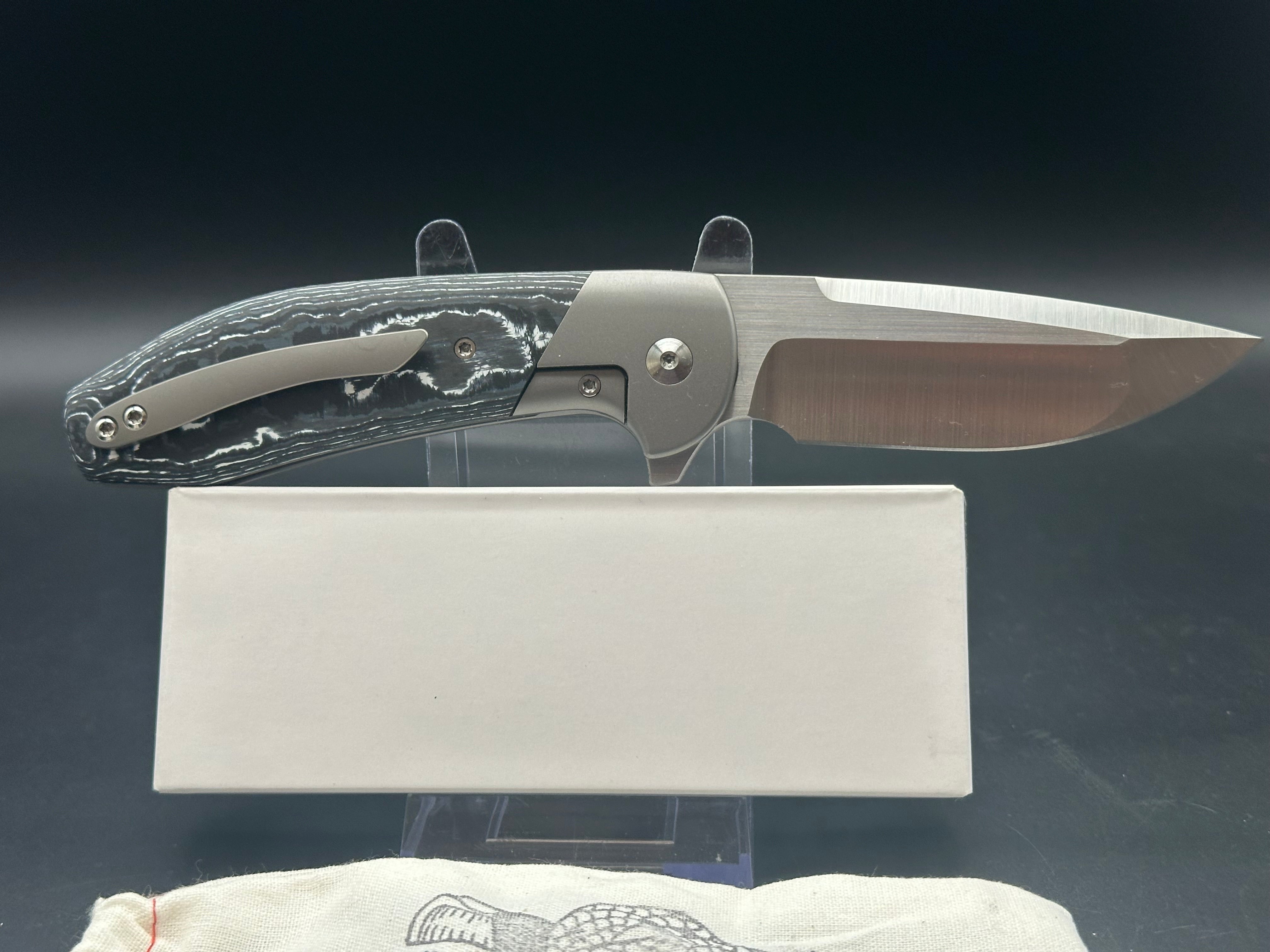 Varga VBR MK II white storm fat carbon/Titanium w/M390 blade