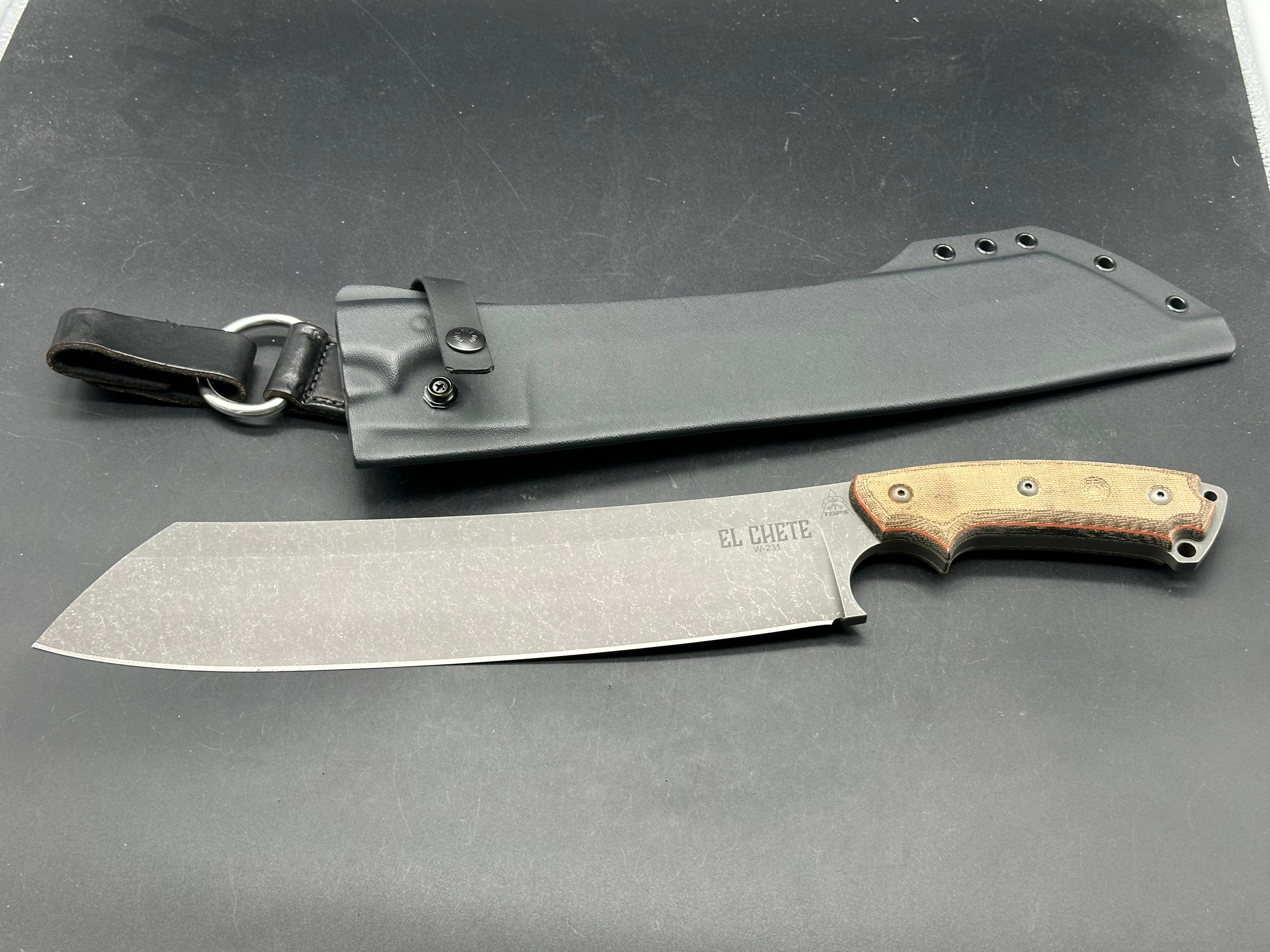 Tops El Chete micarta handle 1095 blade